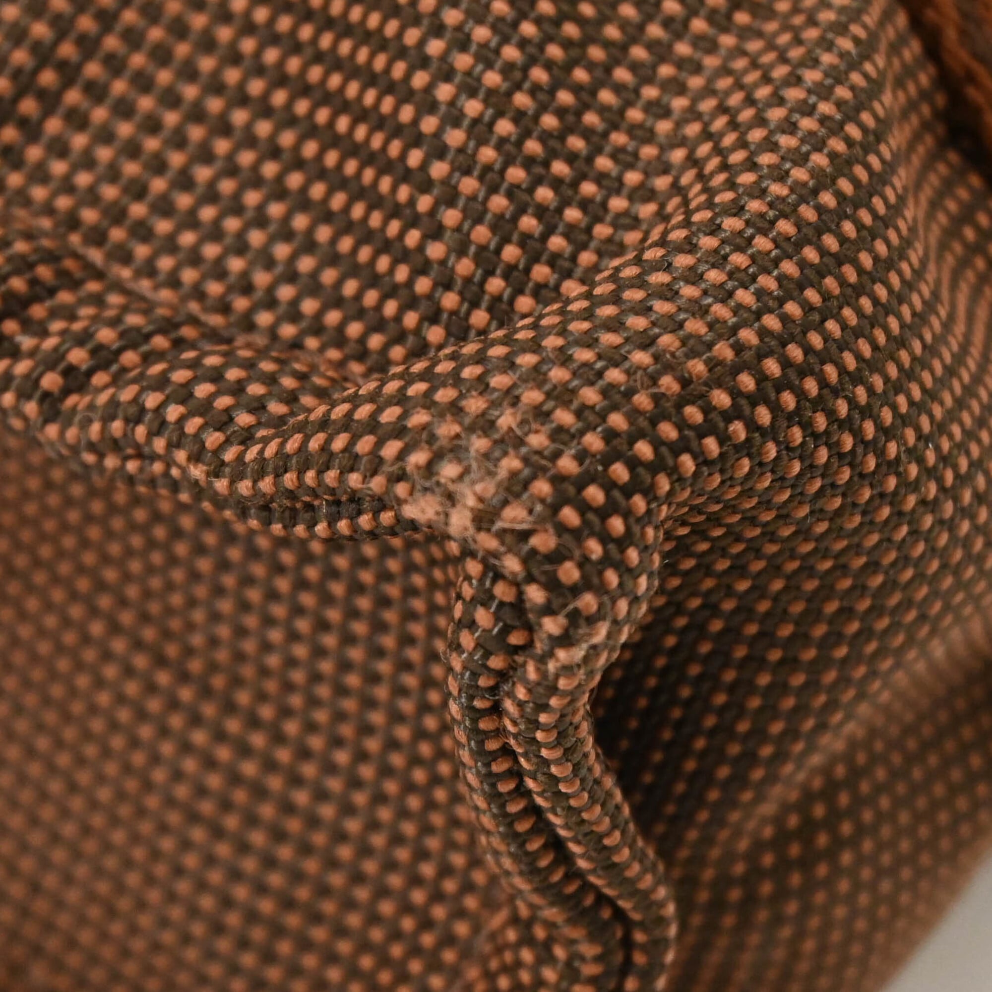 Hermes Her Line Brown Nylon Canvas Backpack (Pre-Owned)