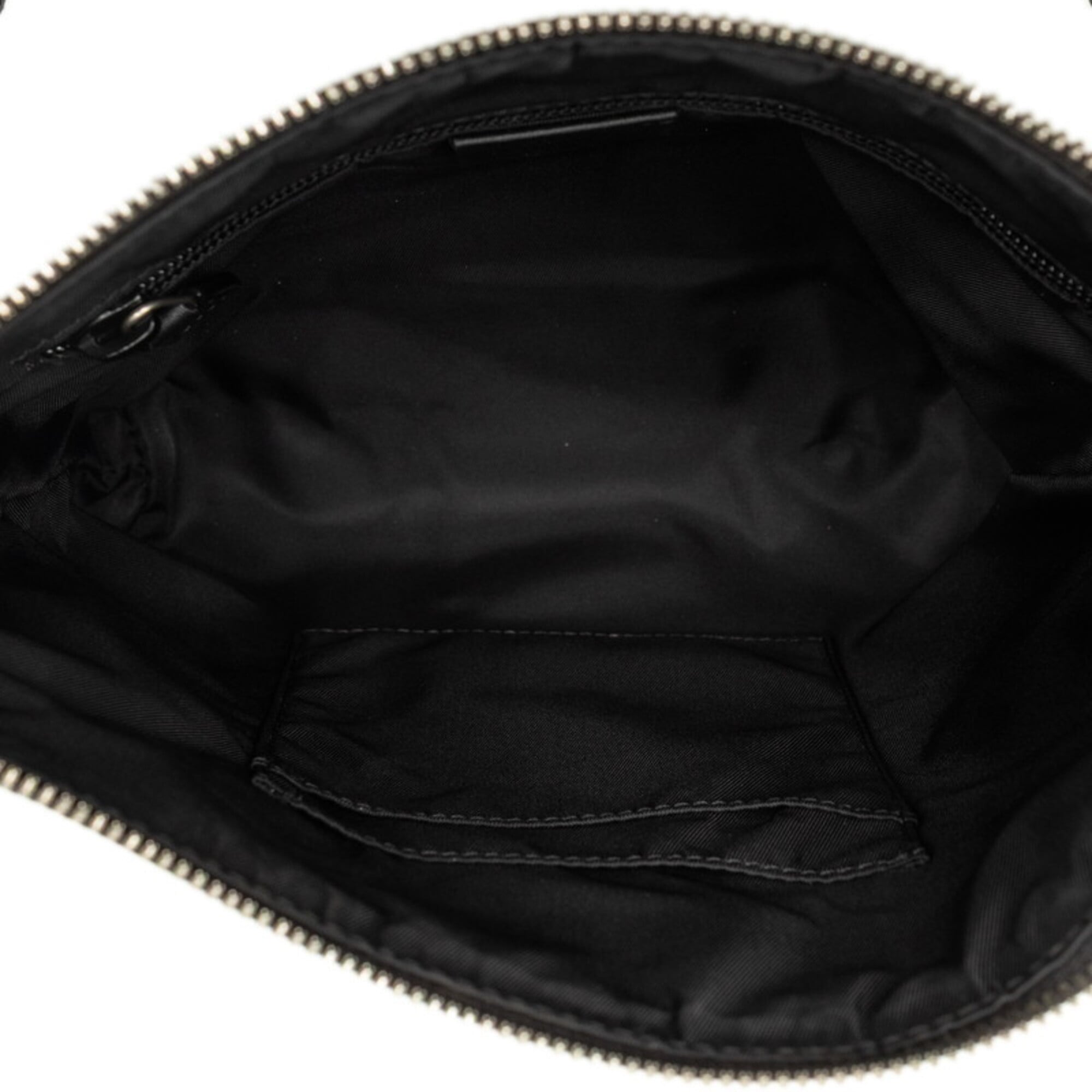Gucci Black Canvas Leather Shoulder Bag (Pre-Owned)