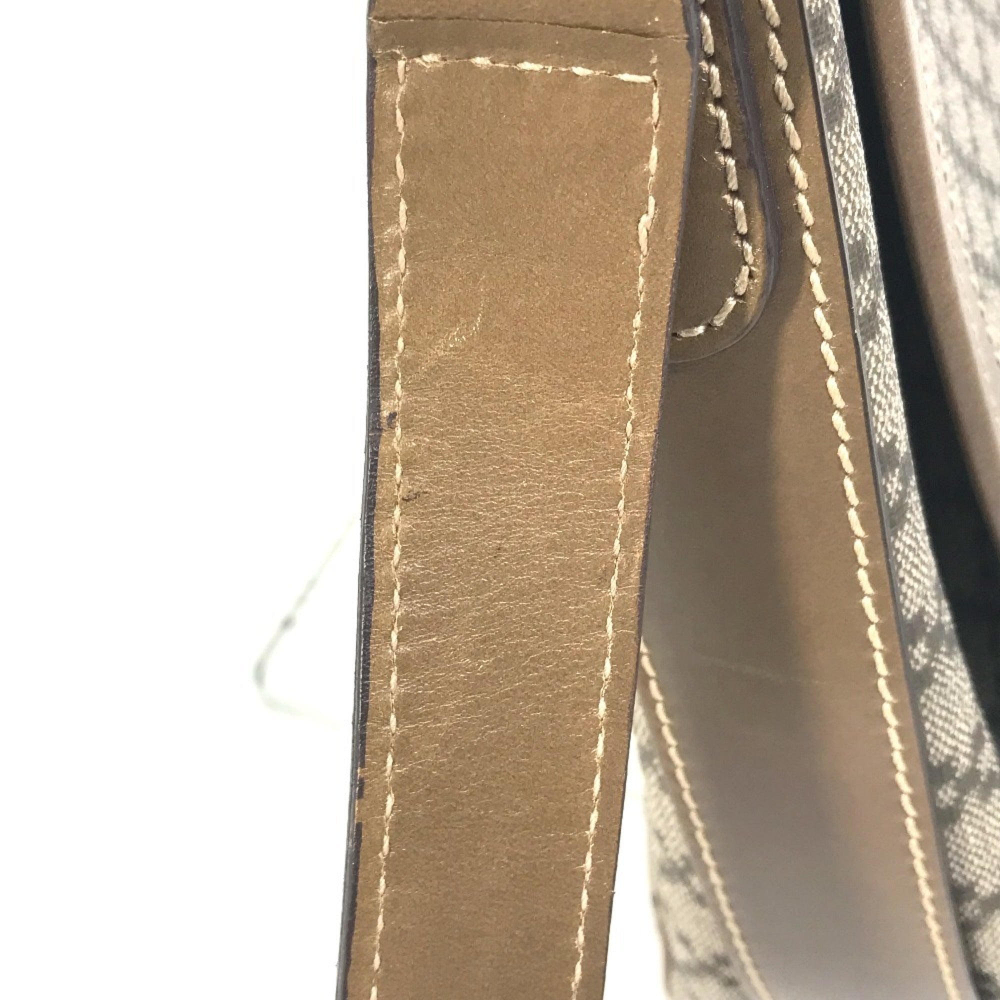 Gucci Diamante Beige Leather Shoulder Bag (Pre-Owned)