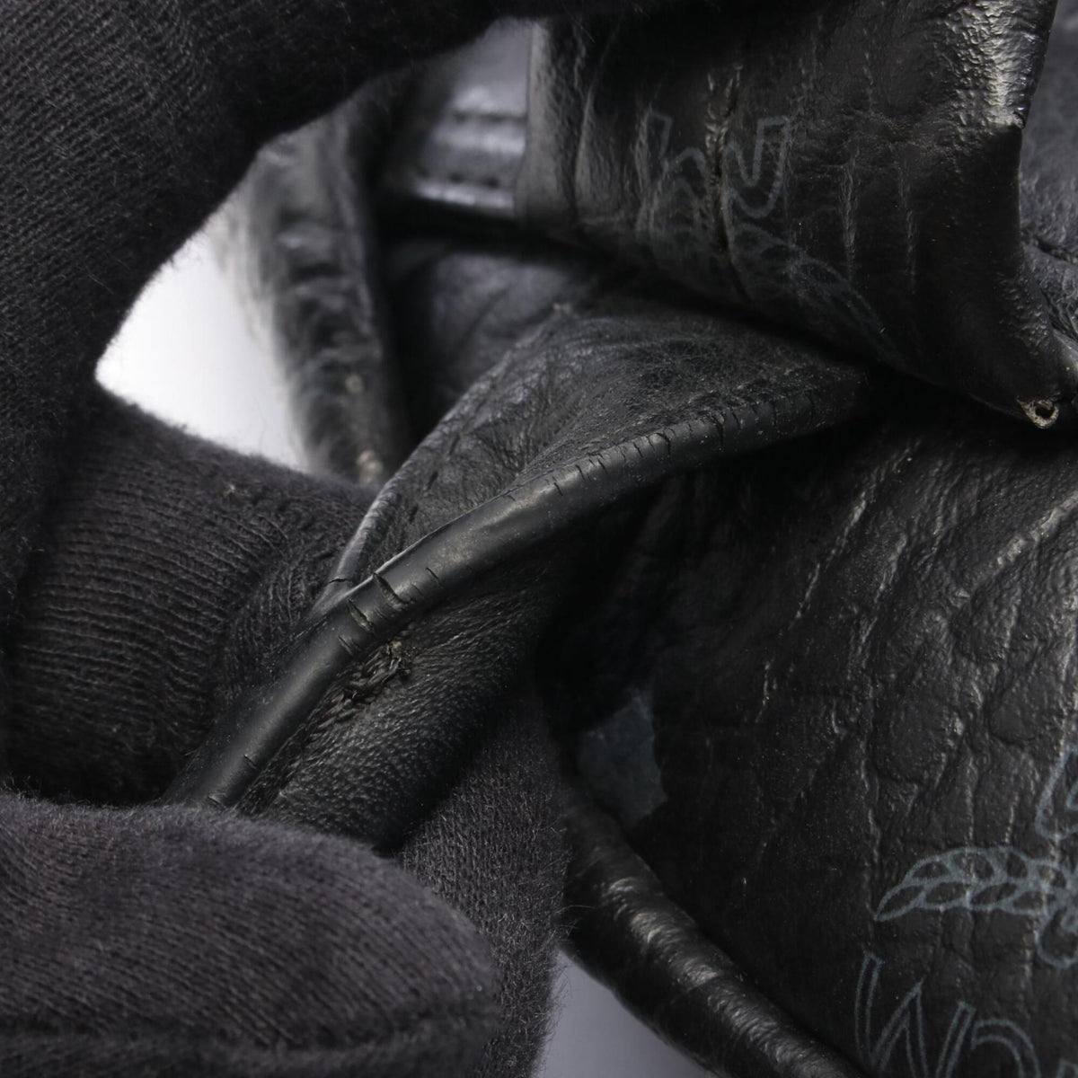 Mcm Black Gray Coated Canvas Backpack Handbag (Pre-Owned)
