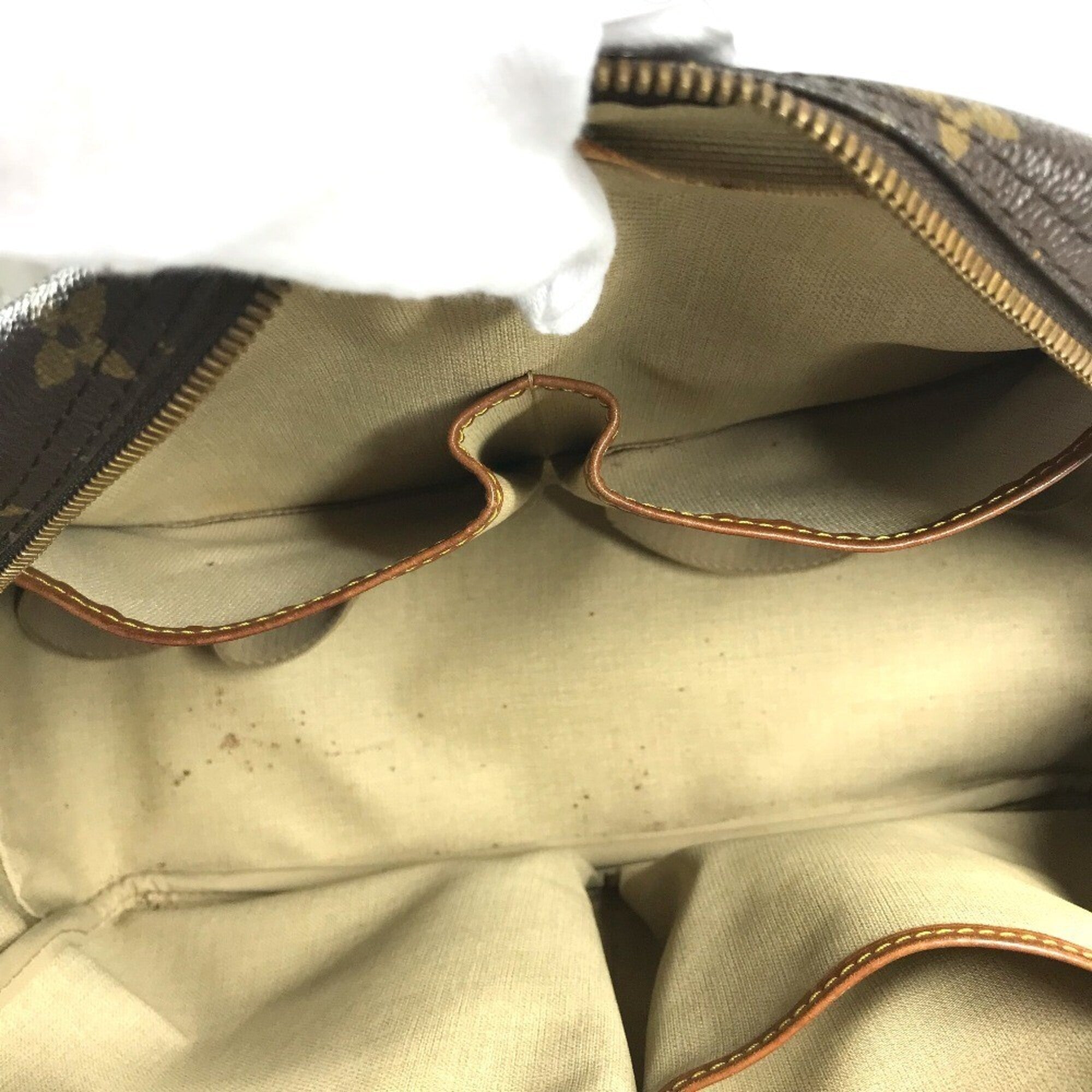 Louis Vuitton Brown Monogram Canvas Boston Bag Handbag Tote Bag (Pre-Owned)