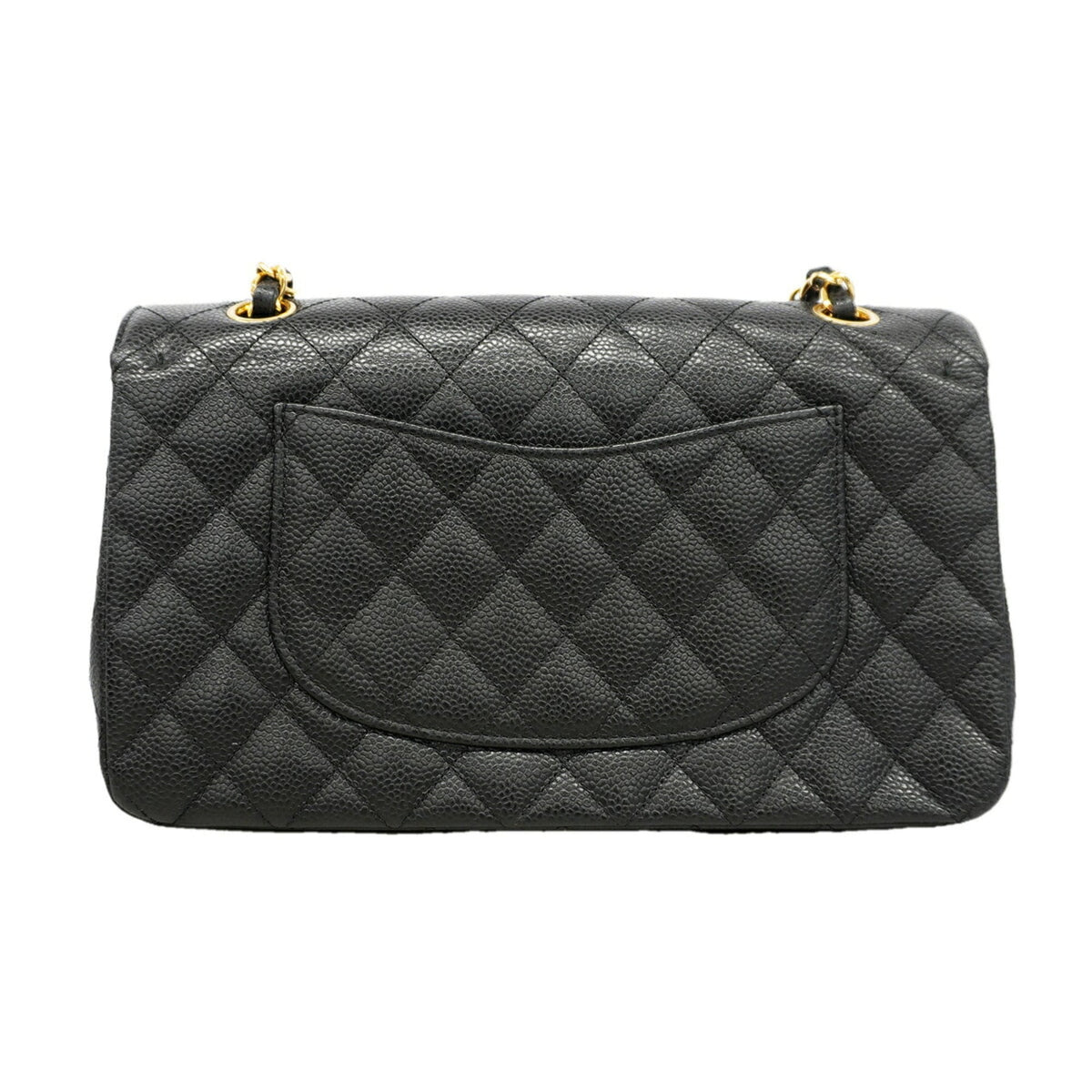 Chanel Black Grained Calfskin Shoulder Bag (Pre-Owned)