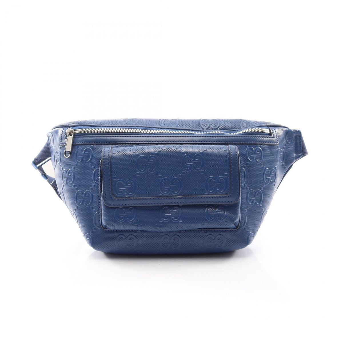 Gucci Blue Leather Fanny Pack Handbag (Pre-Owned)
