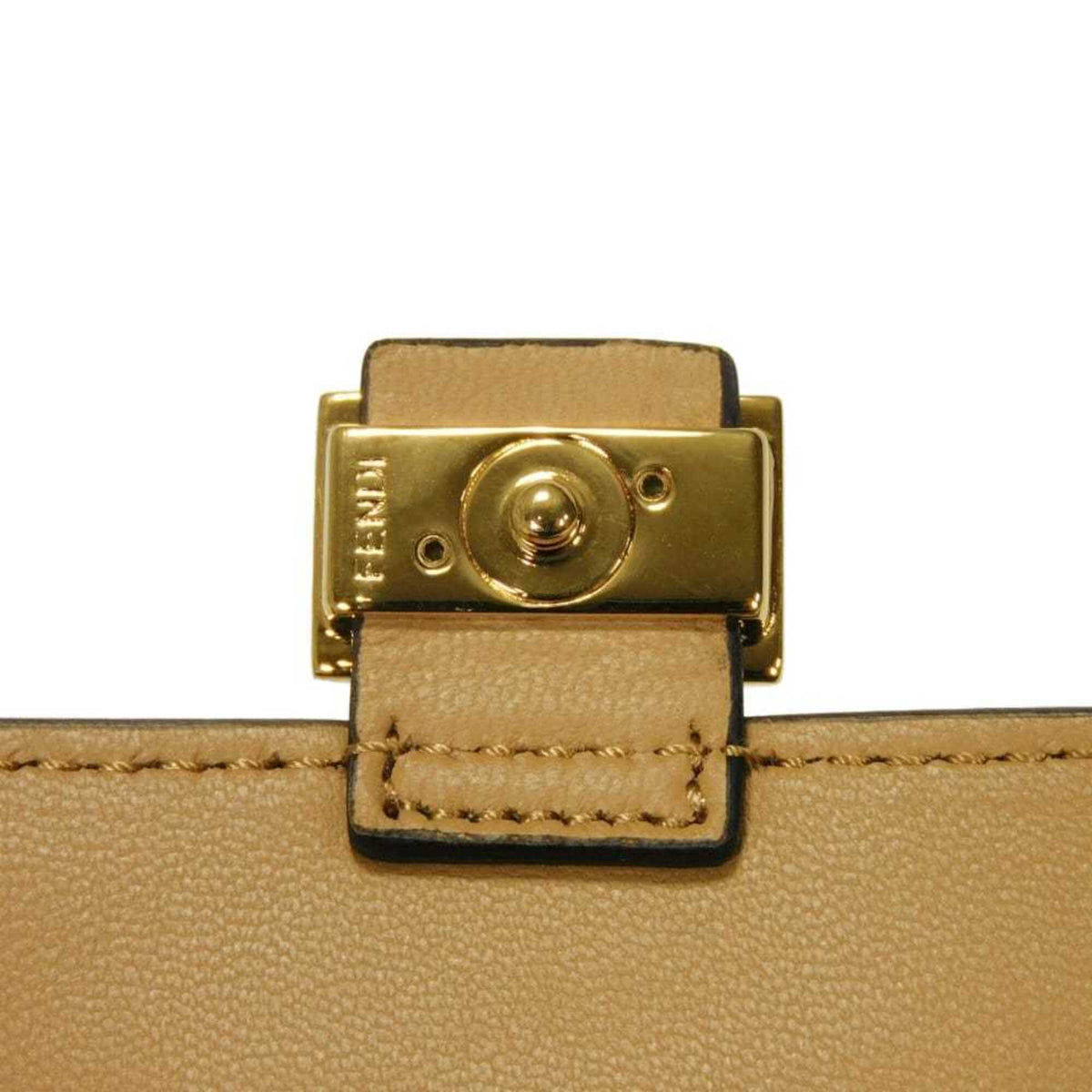 Fendi Beige Leather Coin Purse/Coin Case (Pre-Owned)