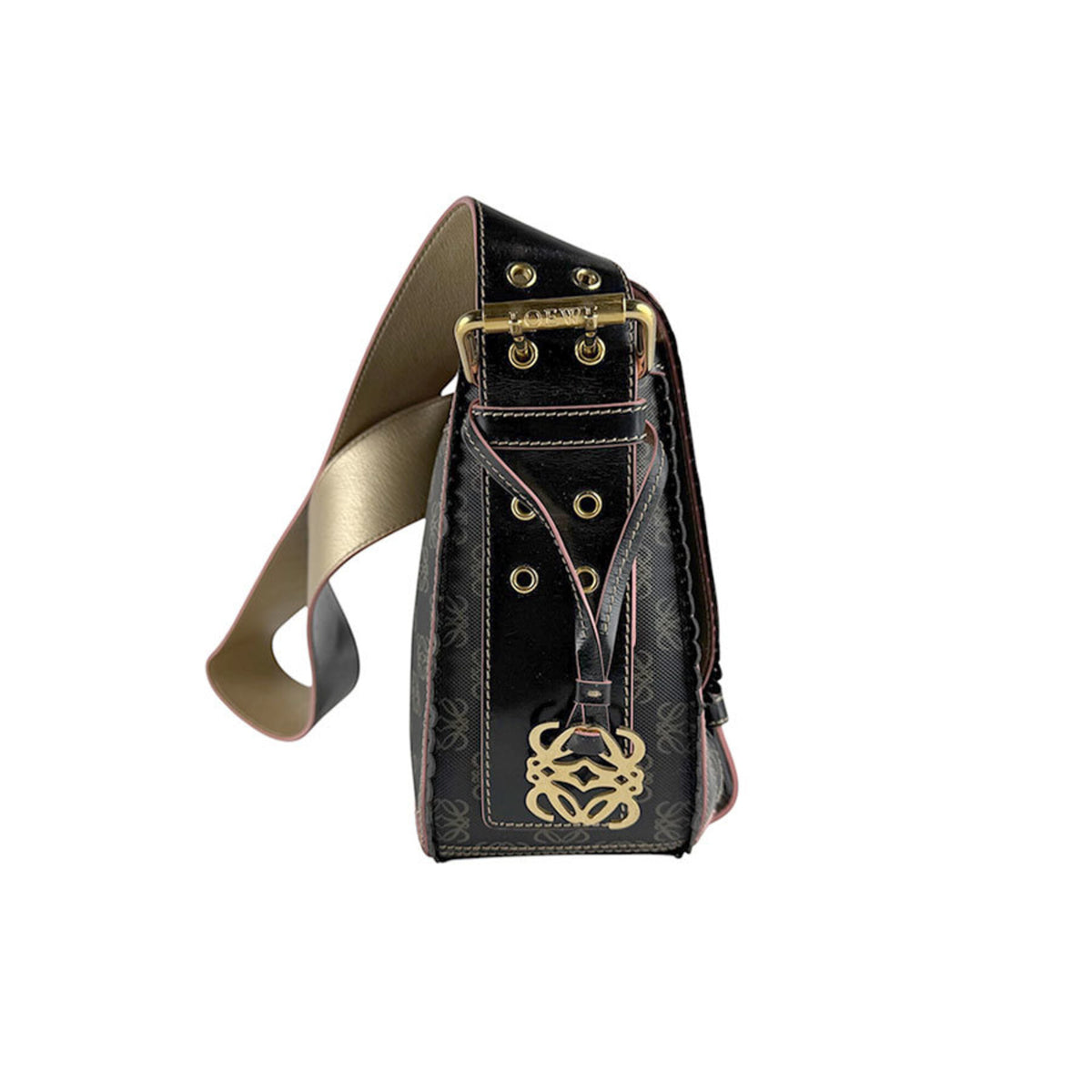 Loewe Black Pink Pvc Leather Shoulder Bag (Pre-Owned)
