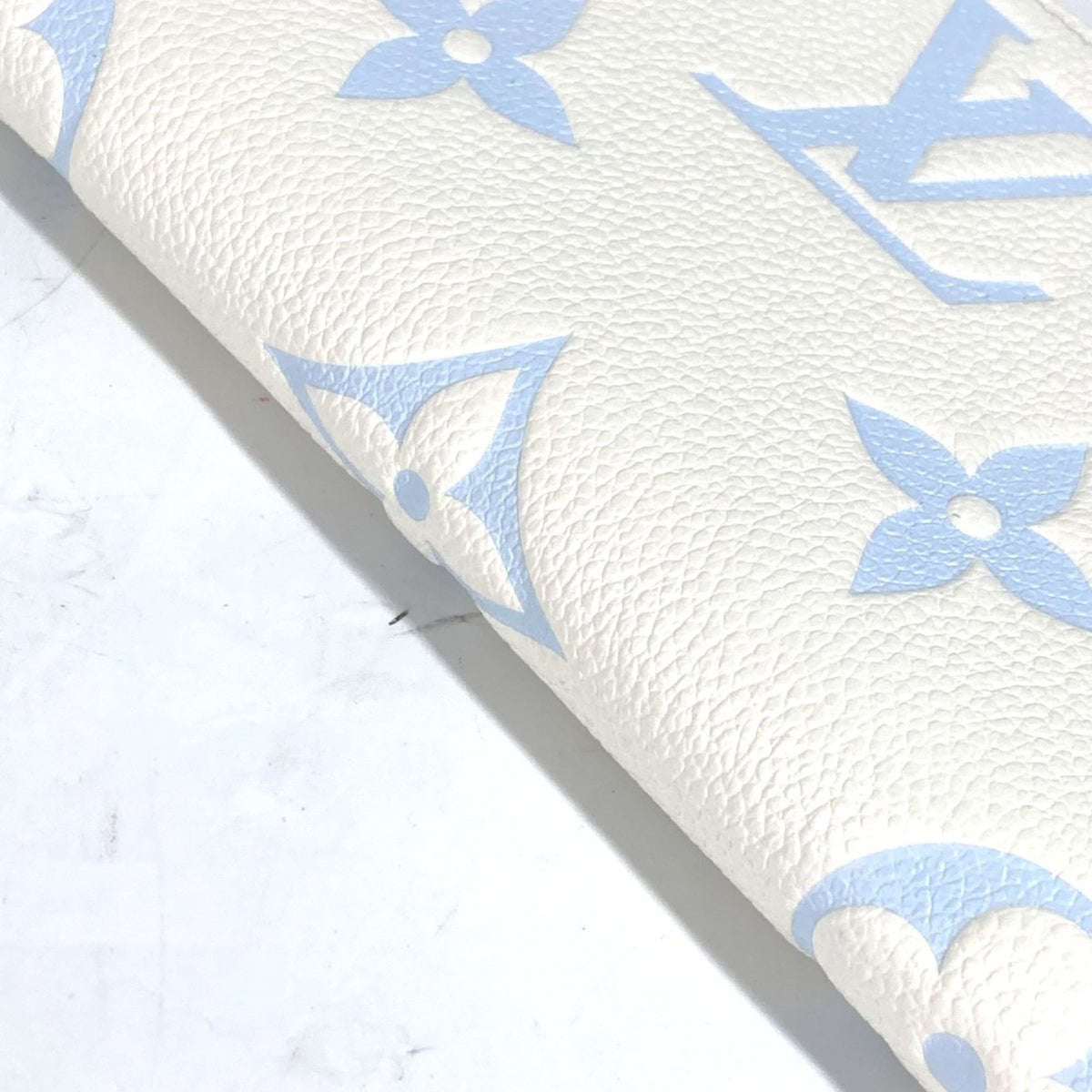 Louis Vuitton Monogram Empreinte Blue White Monogram Empreinte Long Bill Wallet (Bi-Fold) (Pre-Owned)