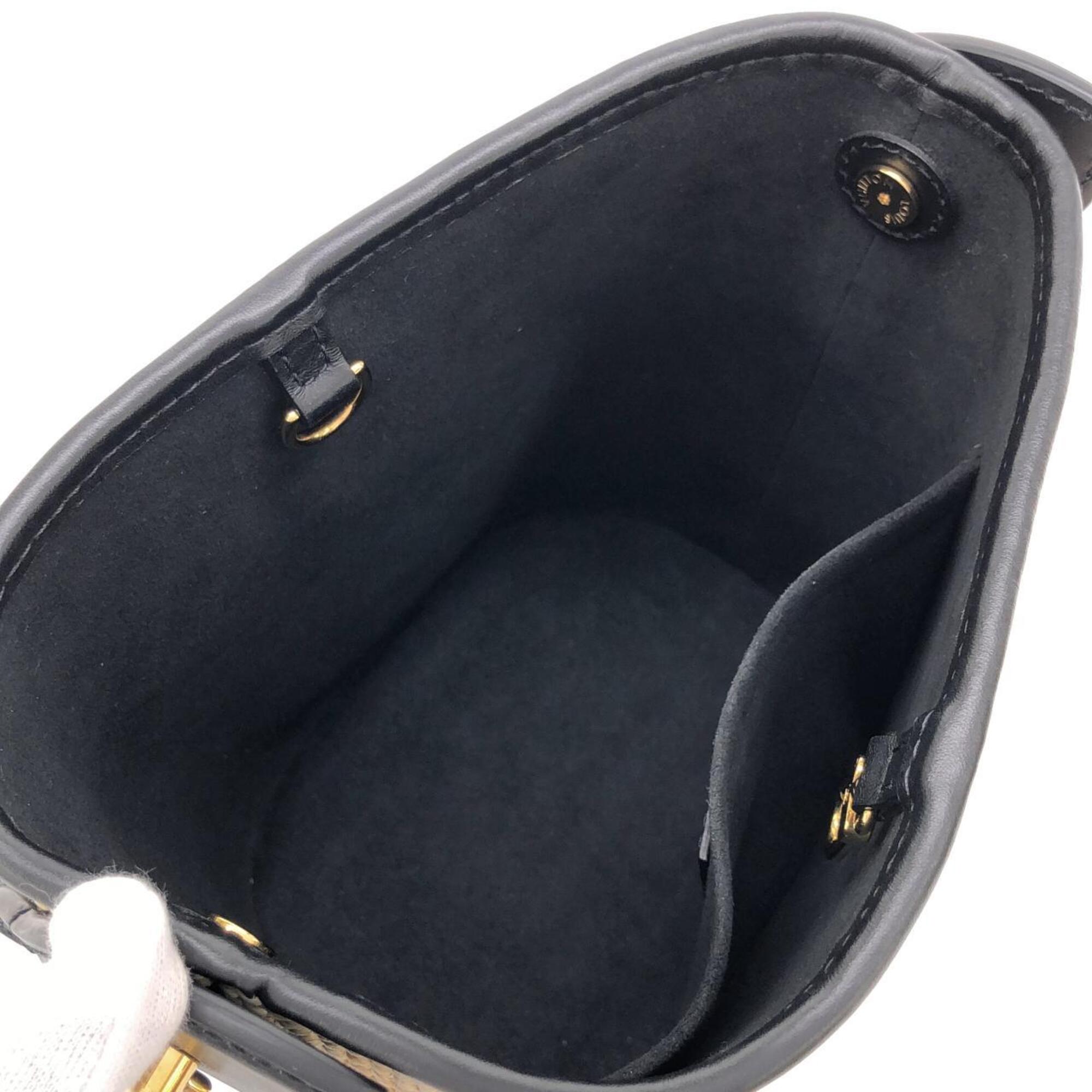 Louis Vuitton Black Raffia Handbag (Pre-Owned)