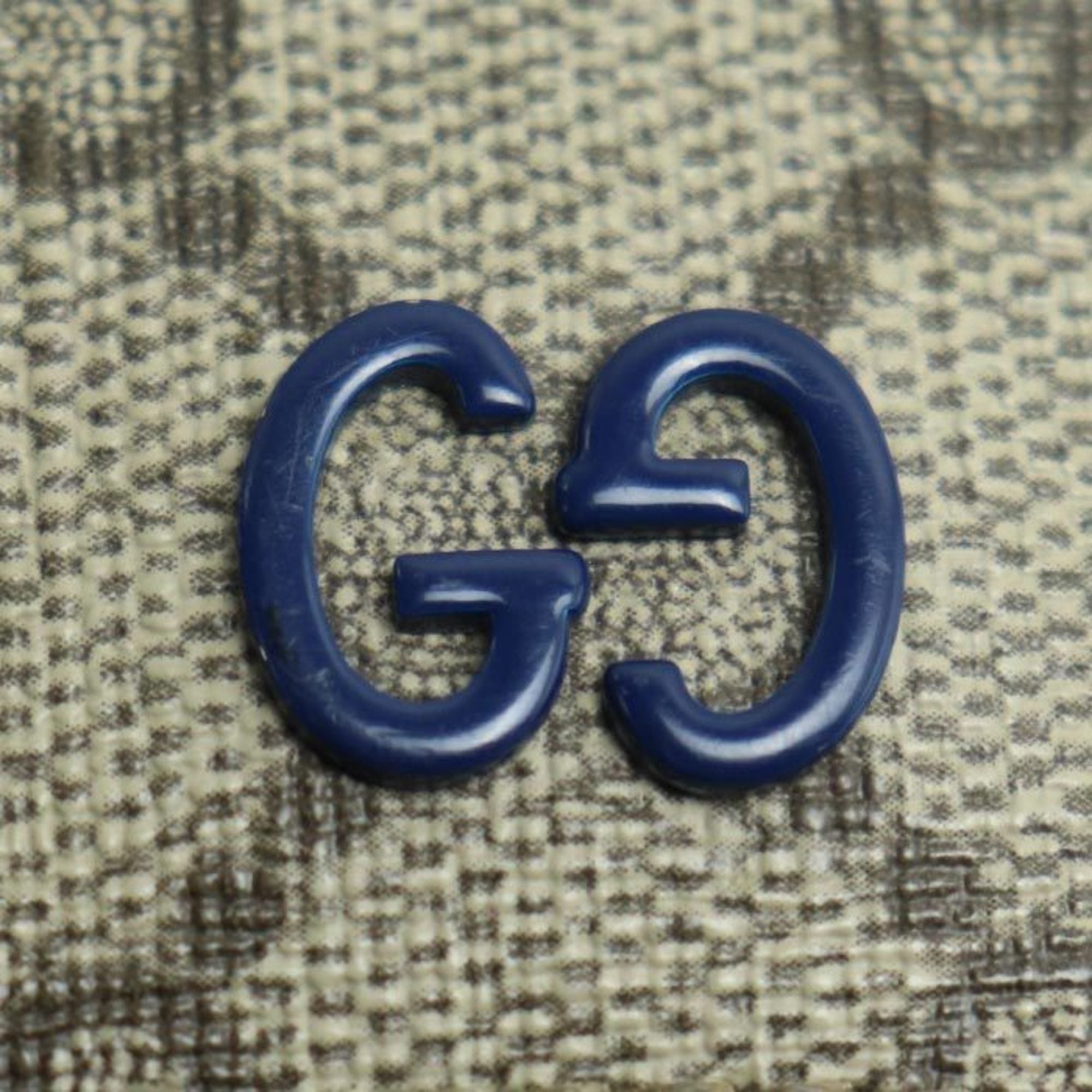 Gucci Beige Blue Gg Supreme Wallet (Tri-Fold) (Pre-Owned)