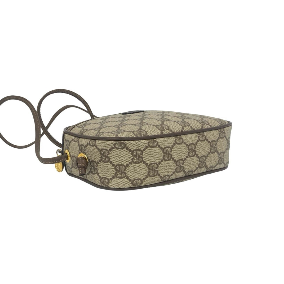Gucci Brown Leather Pvc Pochette Shoulder Bag (Pre-Owned)