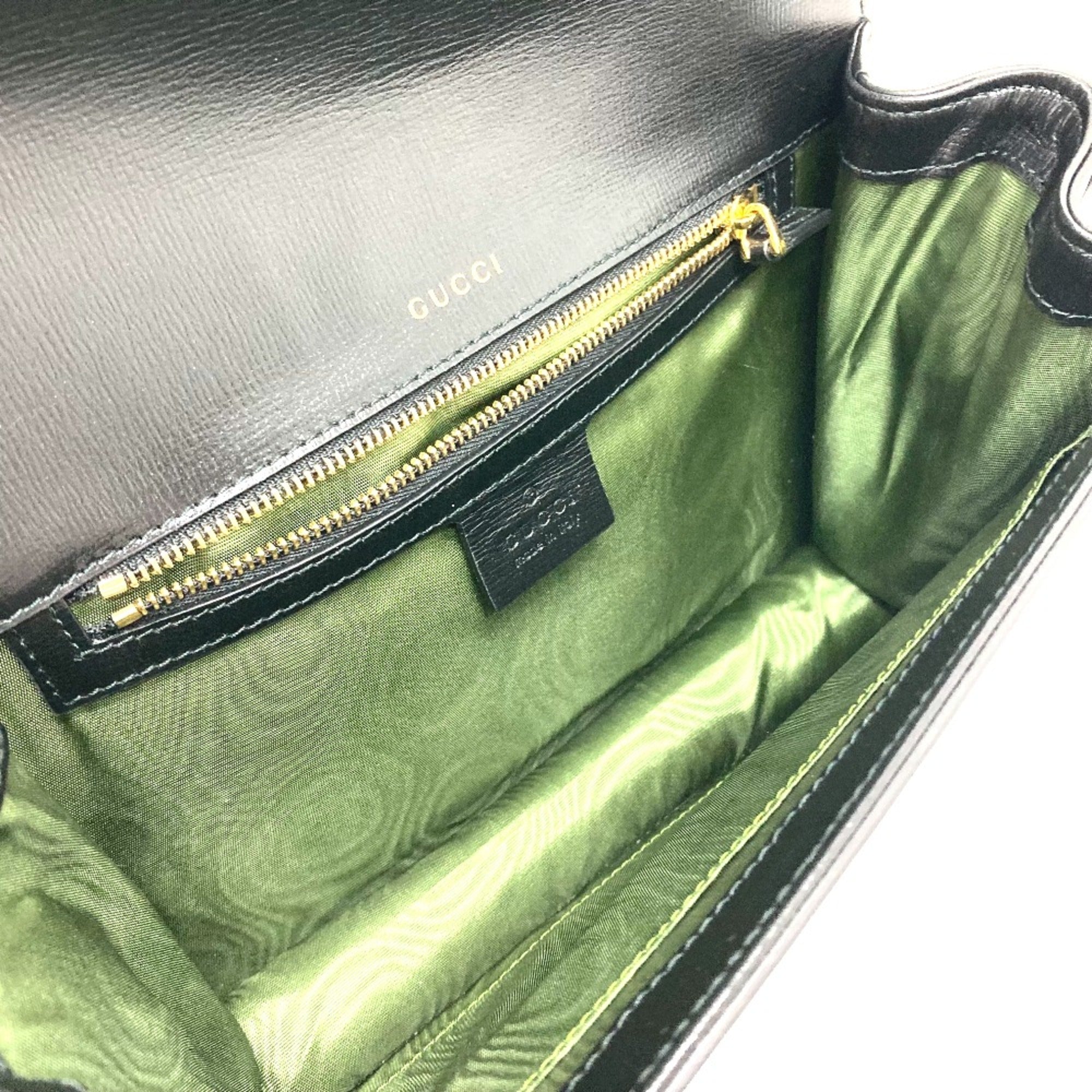 Gucci Black Leather Shoulder Bag (Pre-Owned)