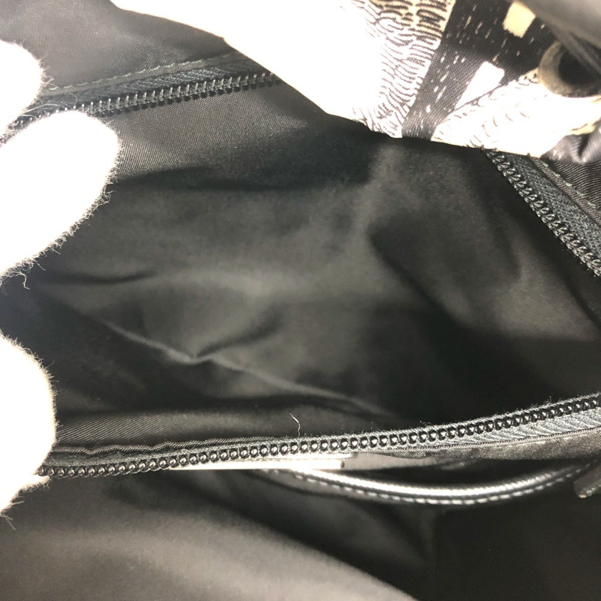 Prada Black White Nylon Backpack (Pre-Owned)