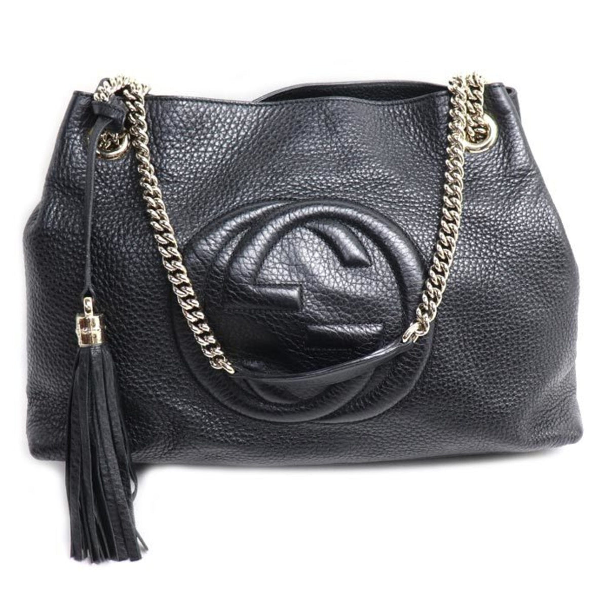 Gucci Black Leather Tote Bag (Pre-Owned)