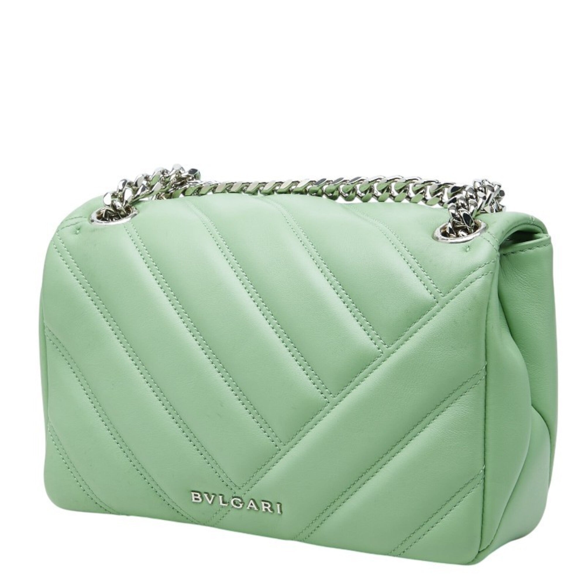 Bvlgari Green Leather Shoulder Bag (Pre-Owned)