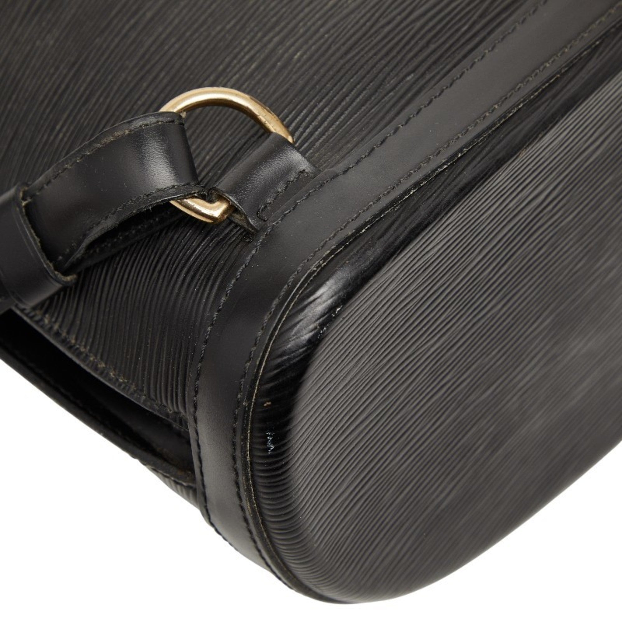 Louis Vuitton Black Noir Leather Backpack (Pre-Owned)