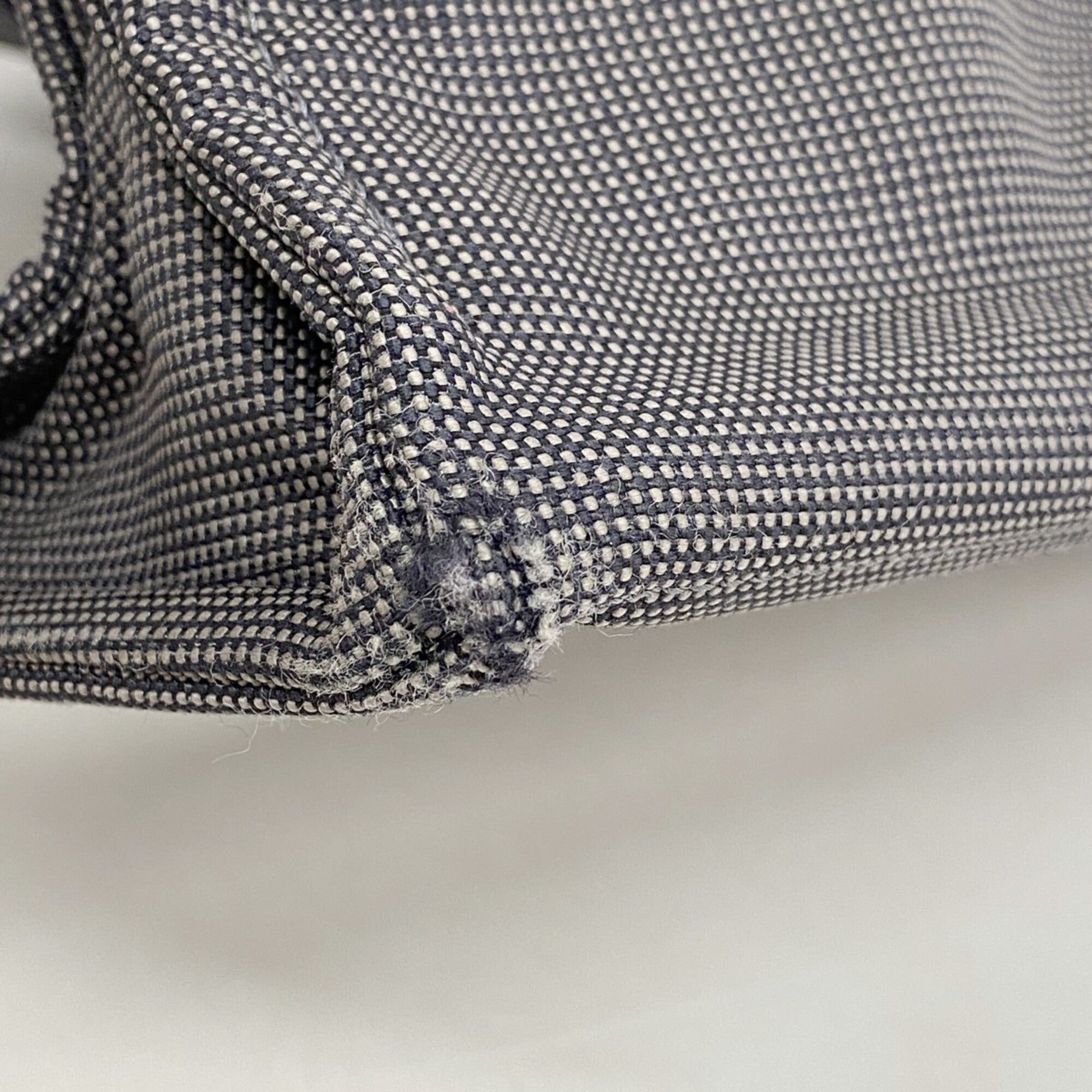 Hermes Gray Canvas Tote Bag (Pre-Owned)