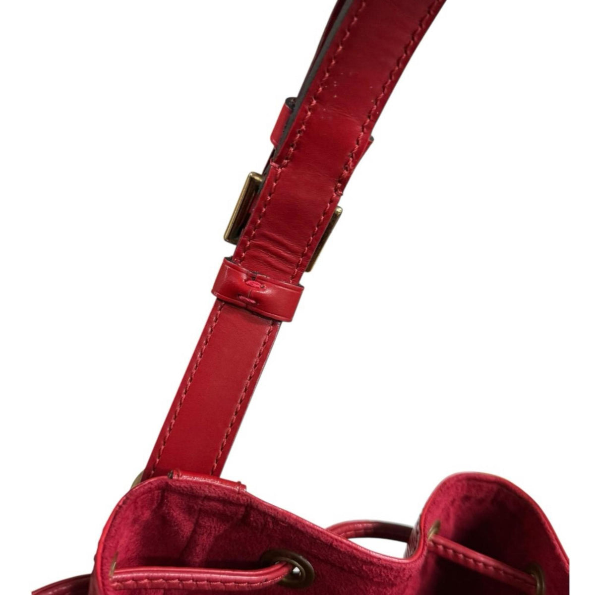Louis Vuitton Castilian Red Red Color Epi Leather Shoulder Bag (Pre-Owned)