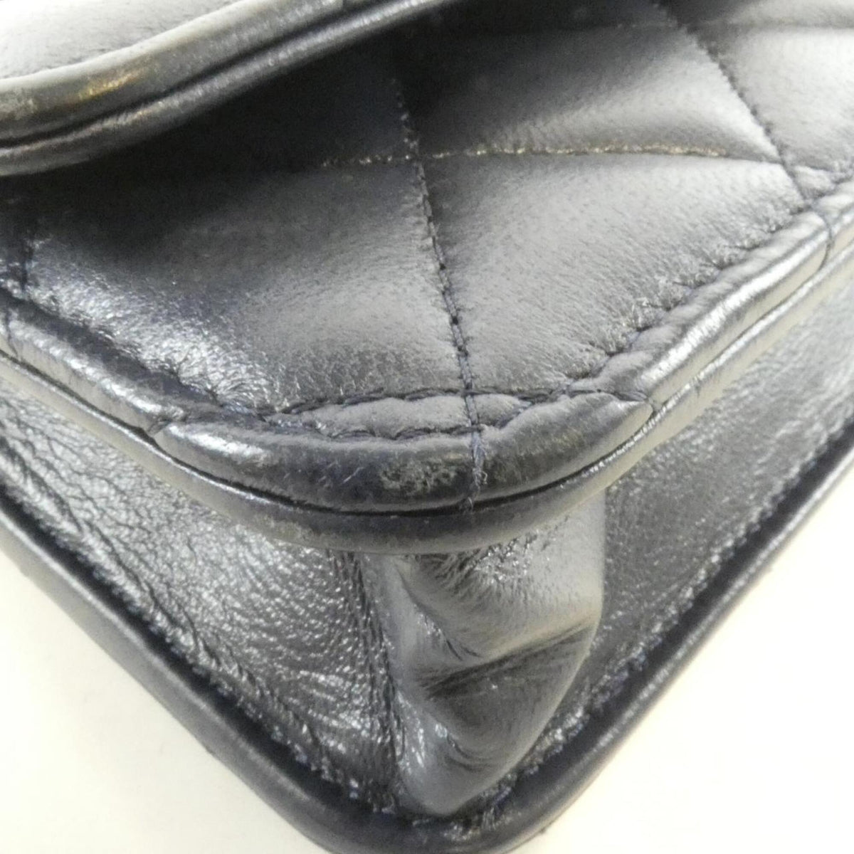 Chanel Navy Chain/Shoulder Wallet (Pre-Owned)