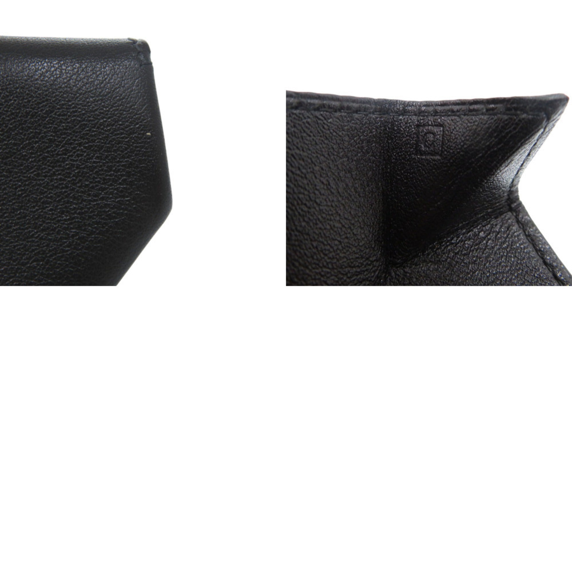 Hermes Black Gulliver Leather Coin Purse/Coin Case (Pre-Owned)