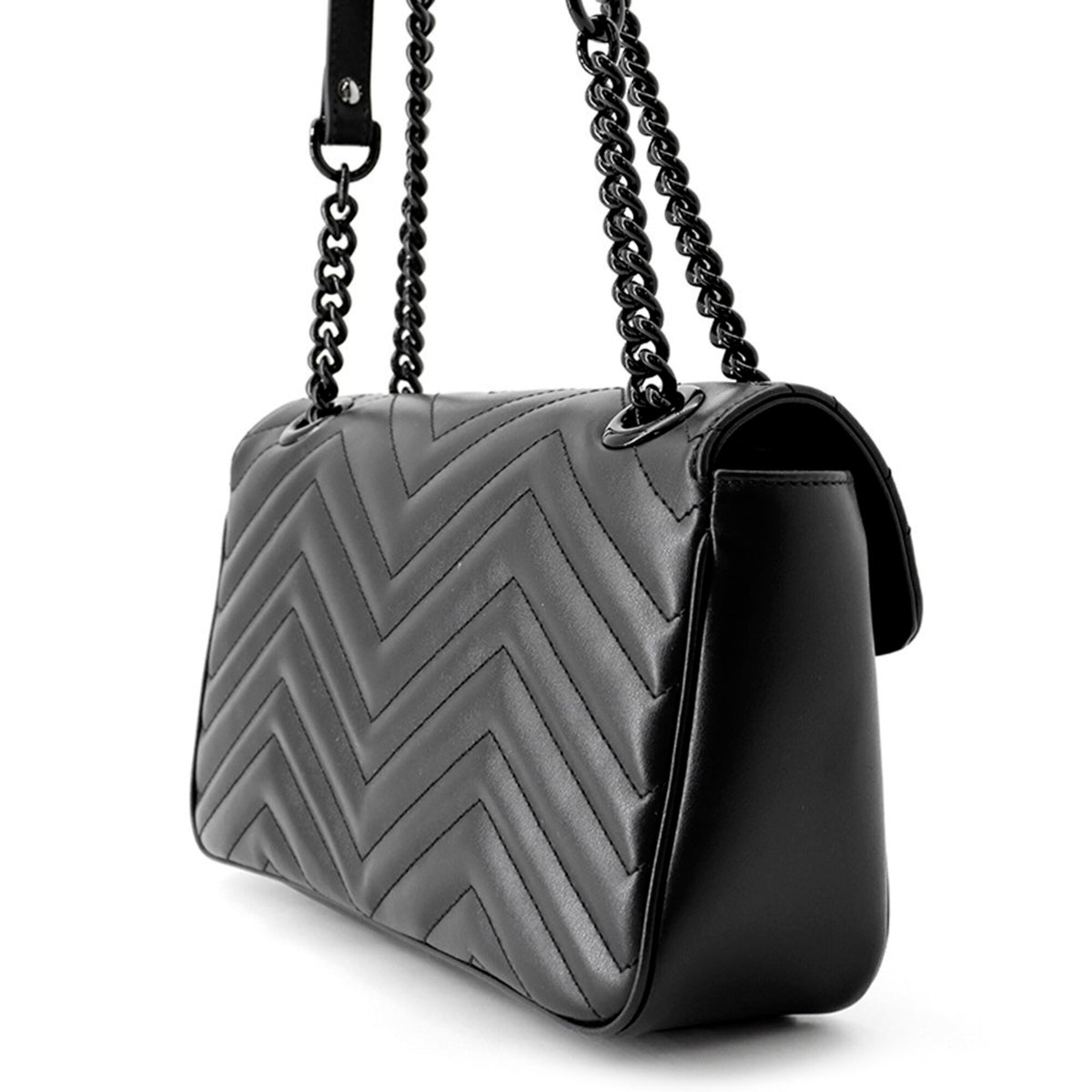 Gucci Black Leather Handbag Shoulder Bag (Pre-Owned)