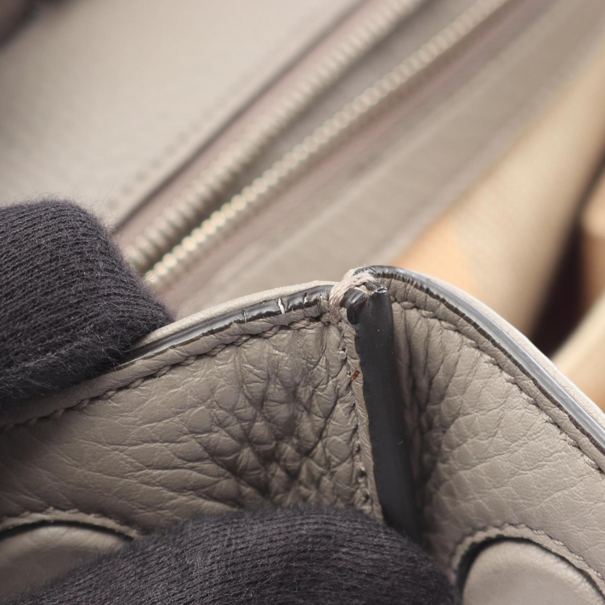 Gucci Gray Leather Handbag (Pre-Owned)