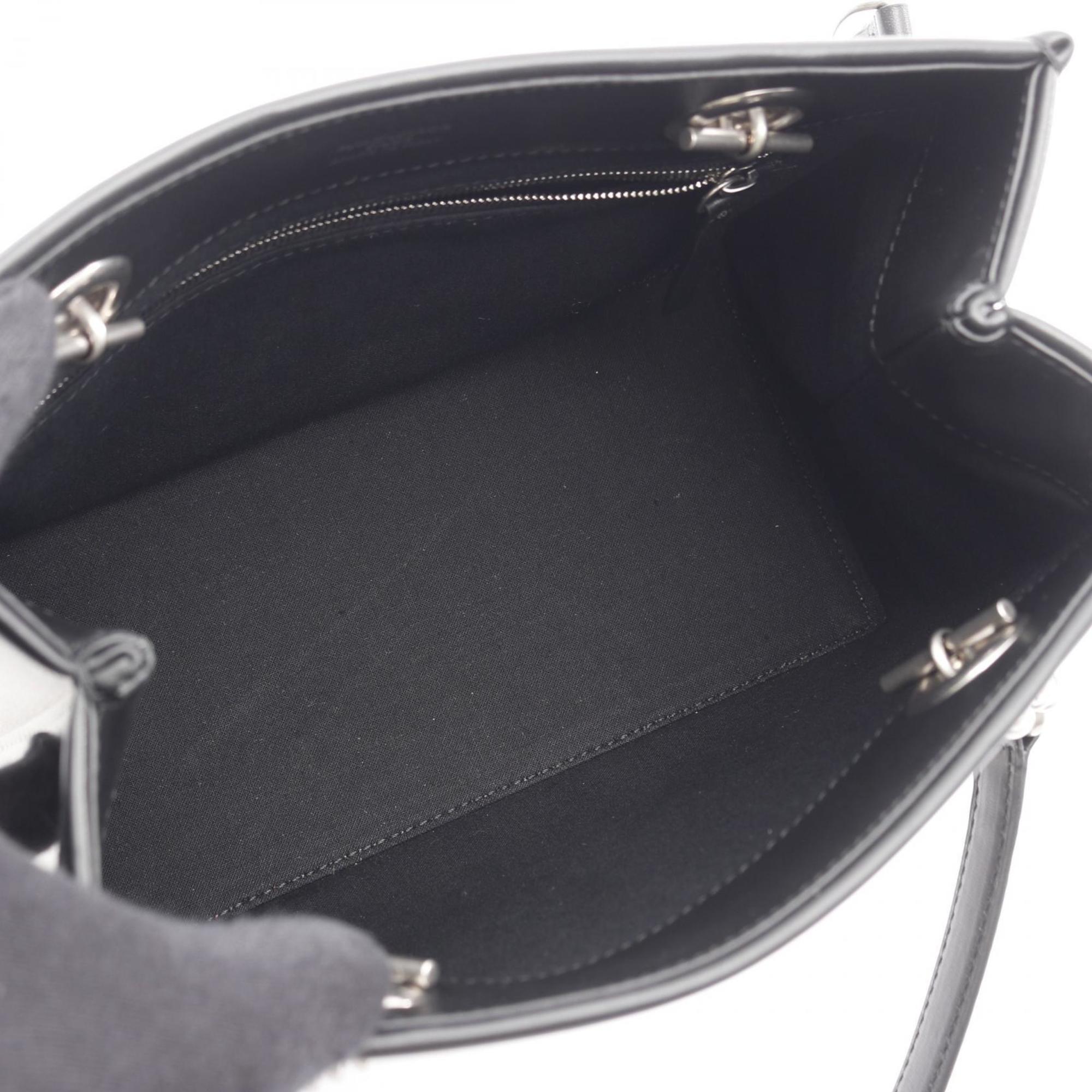 Balenciaga Black Ivory Canvas Leather Tote Bag (Pre-Owned)