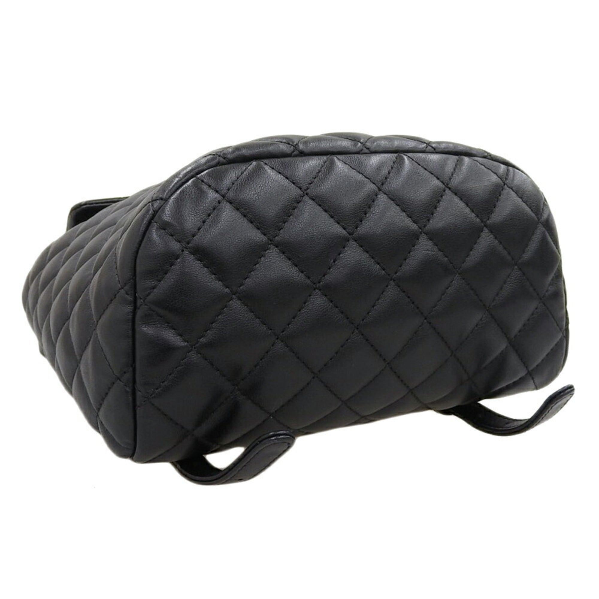 Chanel Matelasse Black Leather Backpack (Pre-Owned)