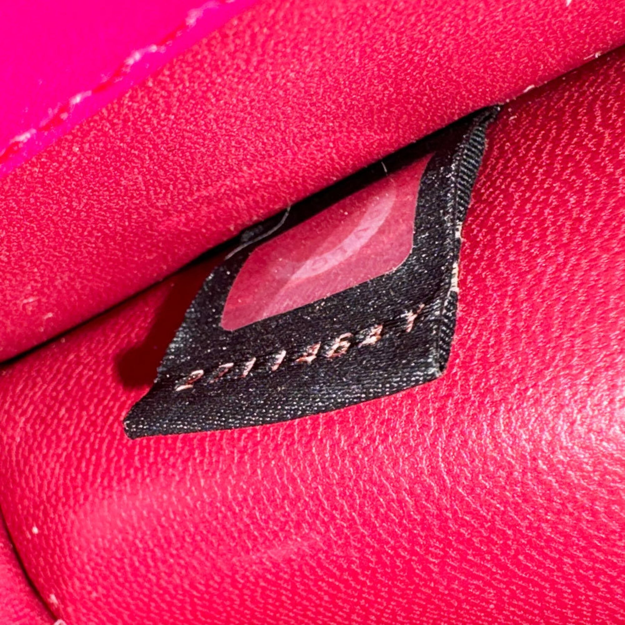 Bvlgari Pink Leather Handbag Shoulder Bag (Pre-Owned)