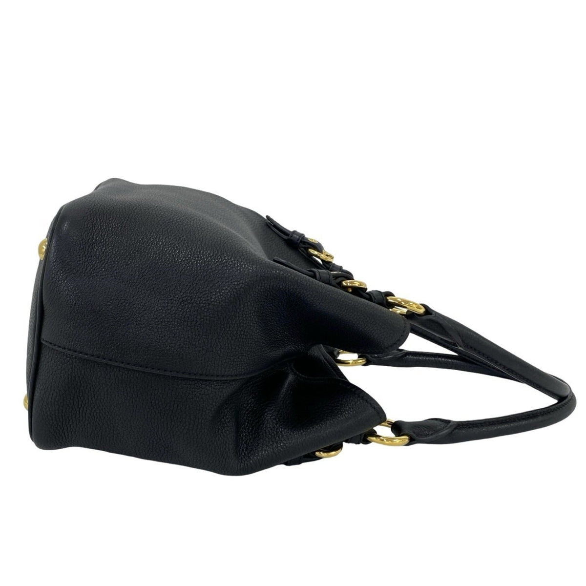 Miu Miu Black Leather Handbag Shoulder Bag Tote Bag (Pre-Owned)