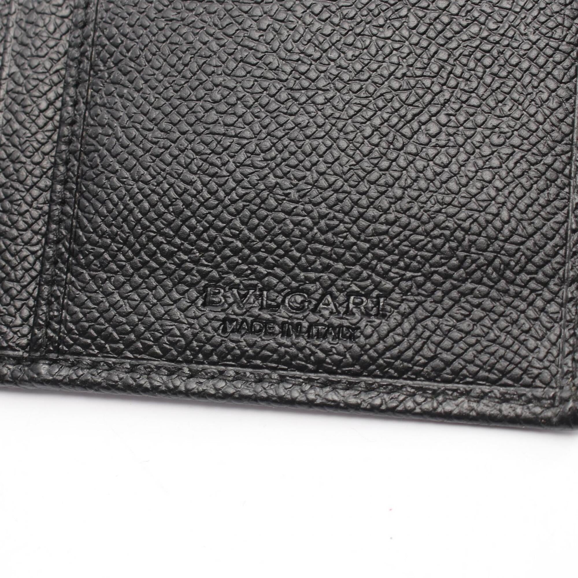 Bvlgari Black Leather Long Wallet (Bi-Fold) (Pre-Owned)
