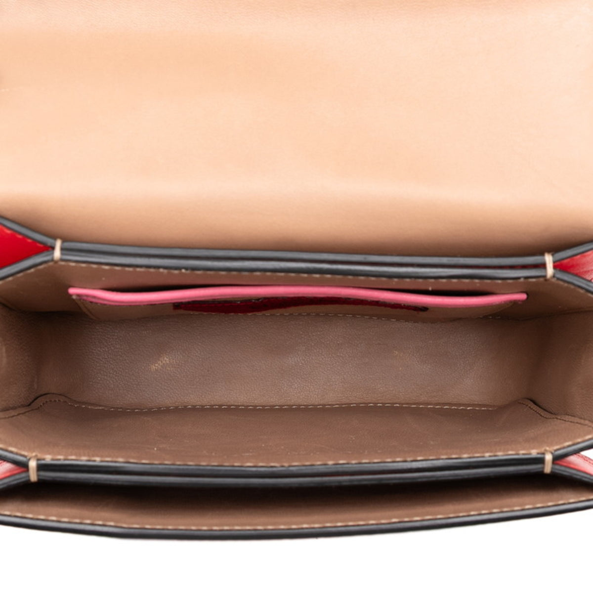 Valentino Pink Red Color Wine Leather Shoulder Bag (Pre-Owned)
