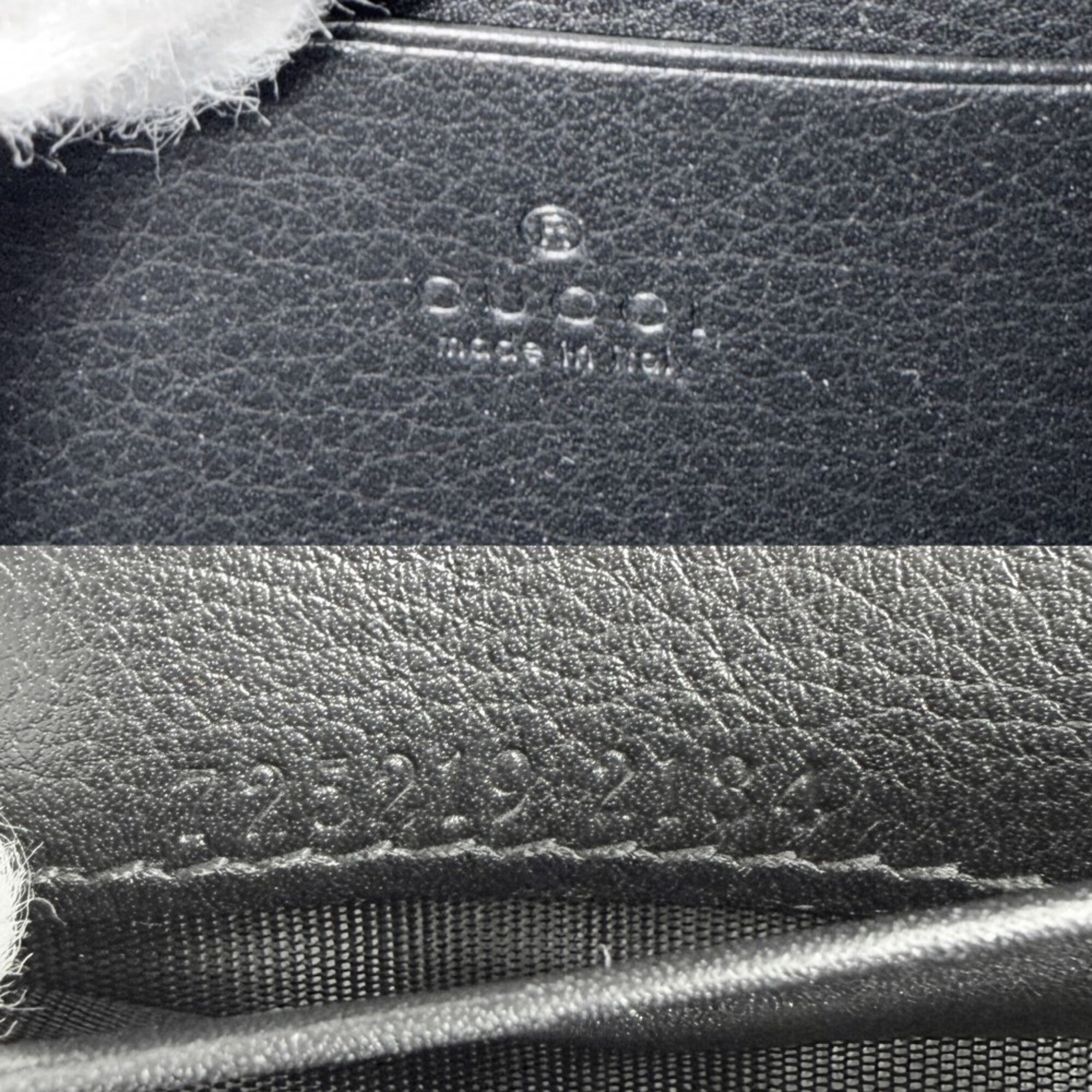 Gucci Black Leather Chain/Shoulder Wallet (Pre-Owned)