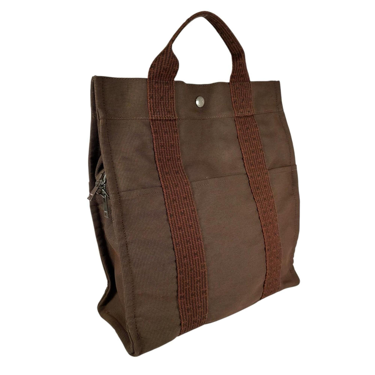 Hermes Brown Canvas Backpack (Pre-Owned)