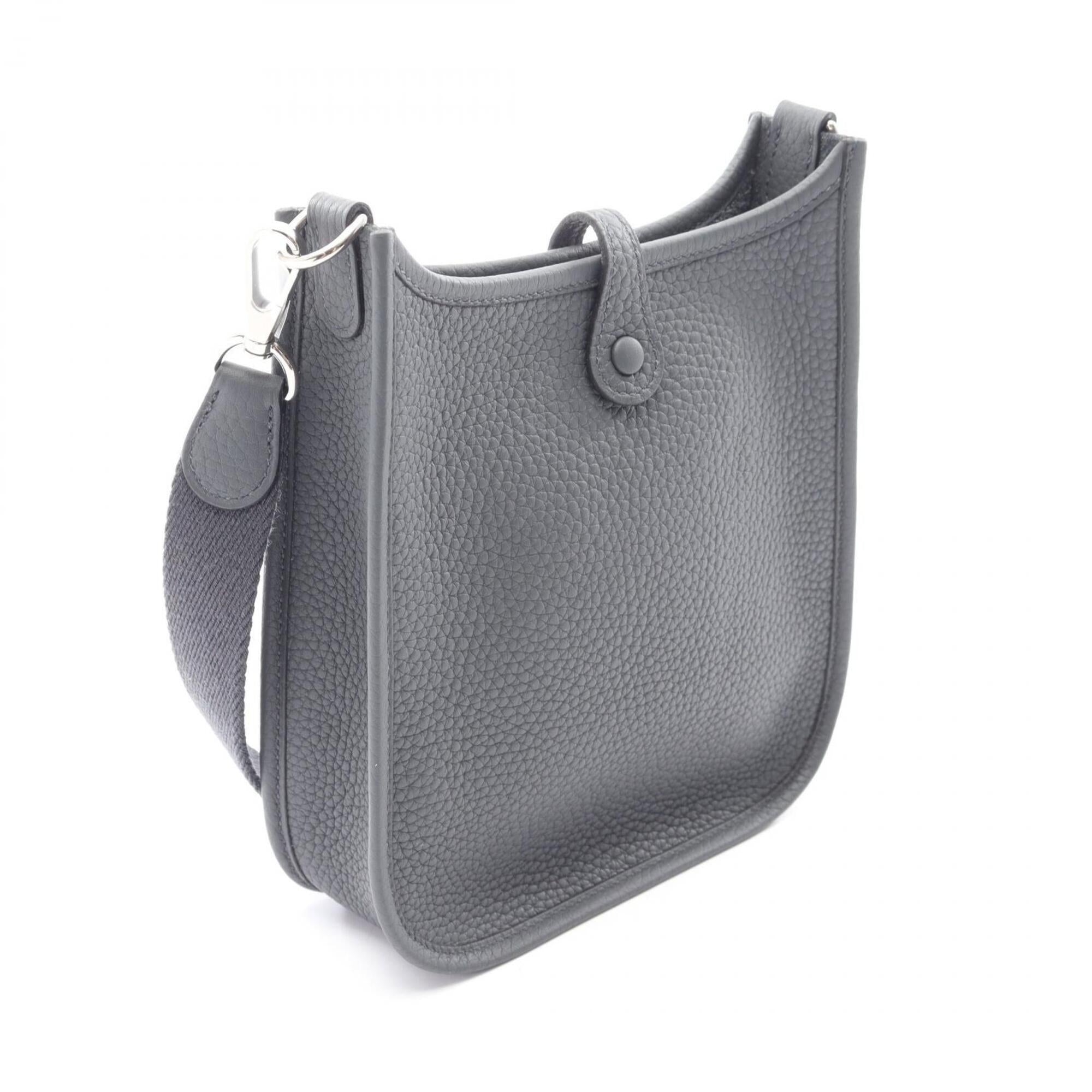Hermes Gray Taurillon Clemence Leather Shoulder Bag (Pre-Owned)
