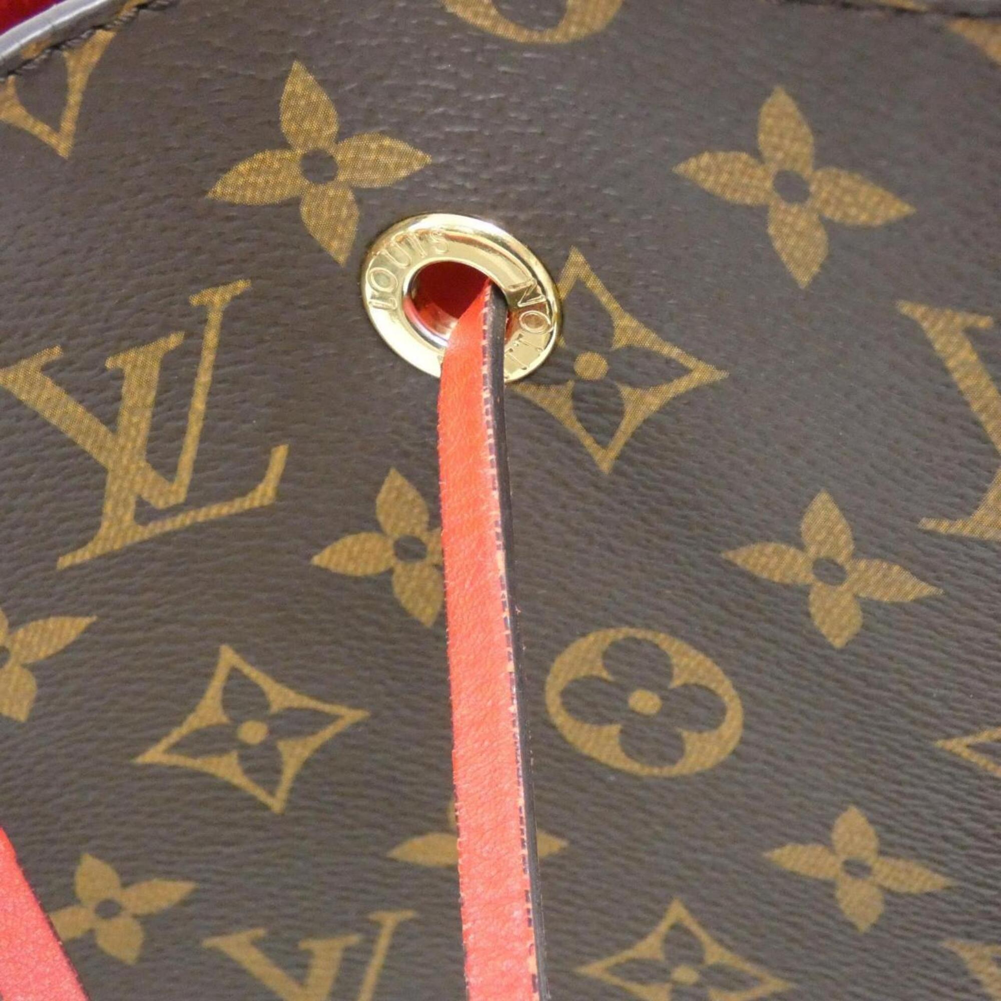Louis Vuitton Coquelicots Marron Coated Canvas Shoulder Bag (Pre-Owned)