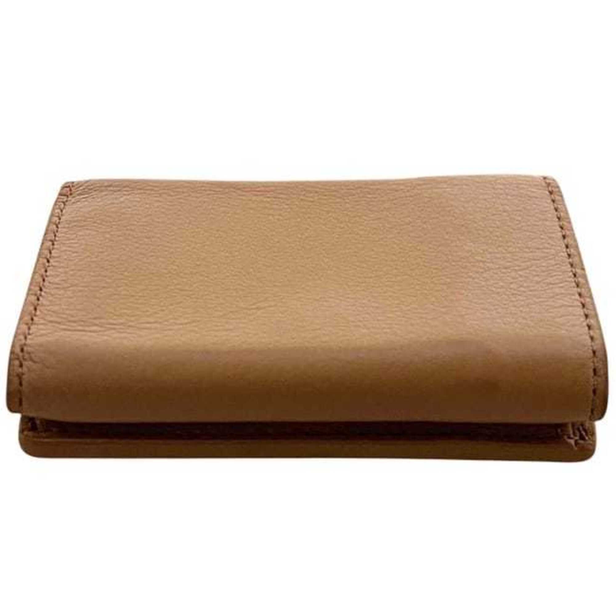Balenciaga Beige Leather Wallet (Tri-Fold) (Pre-Owned)