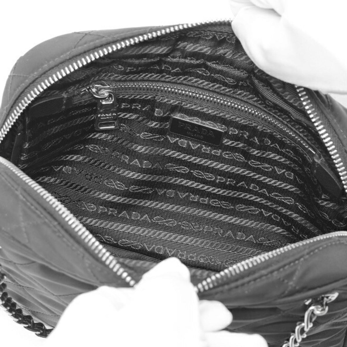 Prada Black Nylon Shoulder Bag (Pre-Owned)