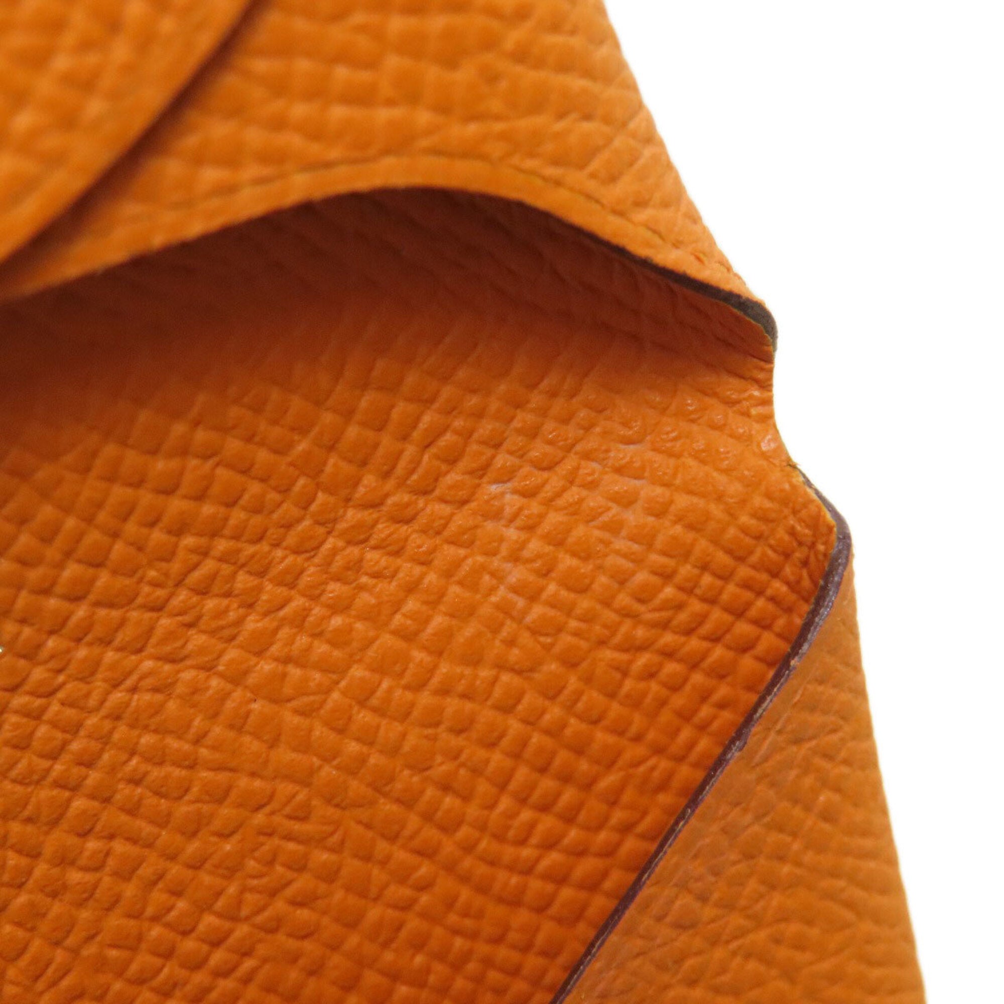 Hermes Orange Epsom Leather Coin Purse/Coin Case (Pre-Owned)