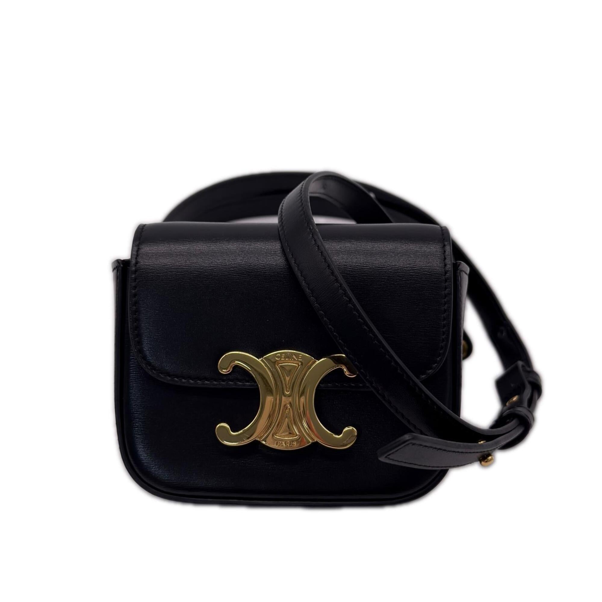 Celine Black Leather Shoulder Bag (Pre-Owned)