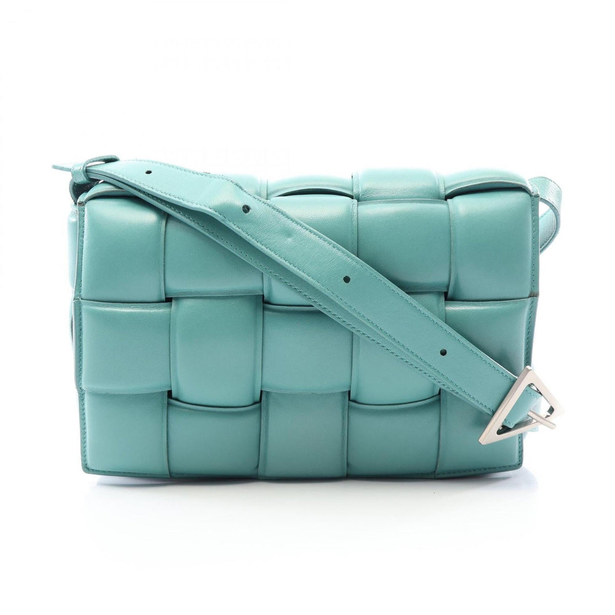 Bottega Veneta Blue Leather Handbag Shoulder Bag (Pre-Owned)
