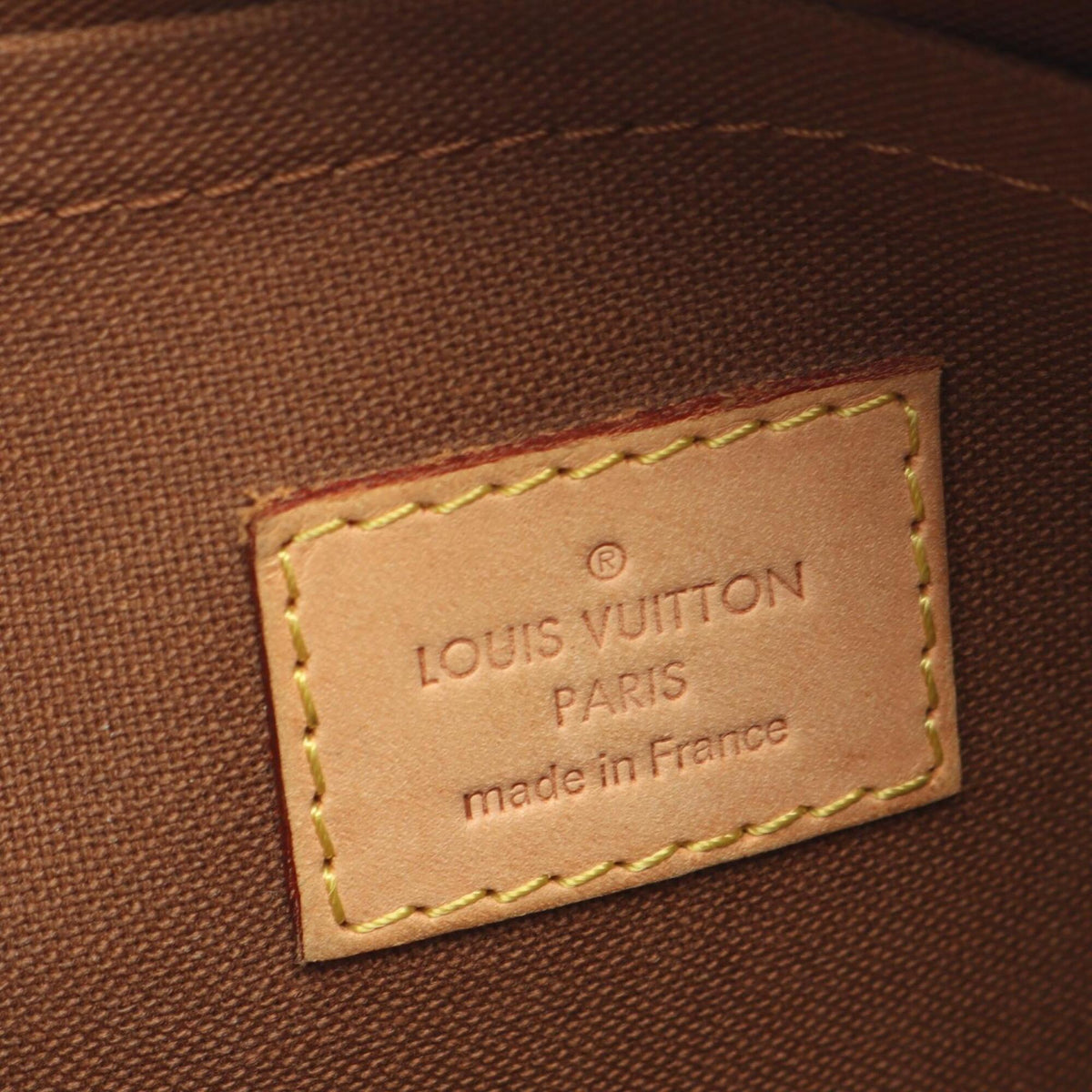 Louis Vuitton Brown Coated Canvas Leather Handbag Shoulder Bag (Pre-Owned)
