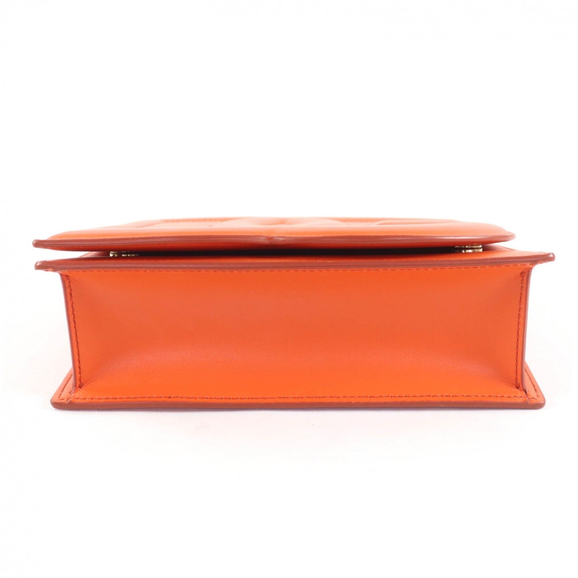 Dolce & Gabbana Orange Leather Clutch Bag Shoulder Bag (Pre-Owned)