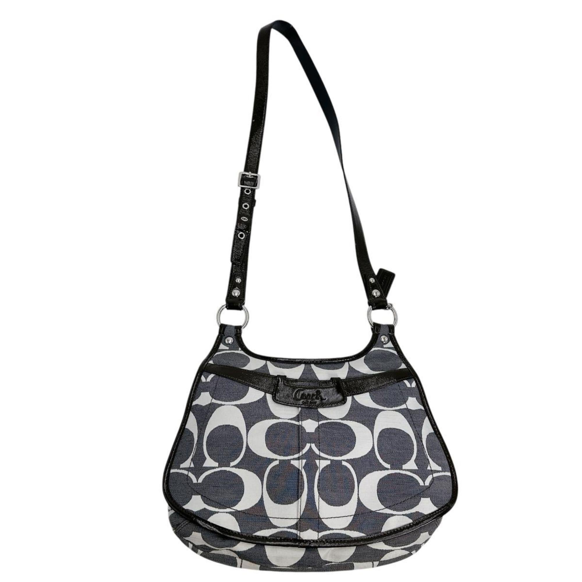 Coach Gray Canvas Shoulder Bag (Pre-Owned)