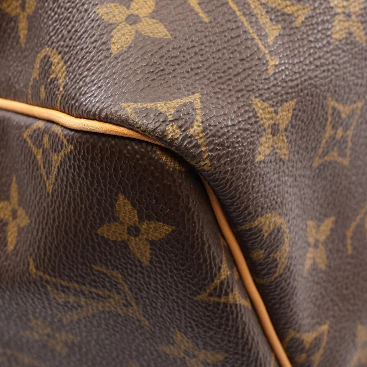 Louis Vuitton Brown Coated Canvas Monogram Leather Boston Bag Handbag (Pre-Owned)