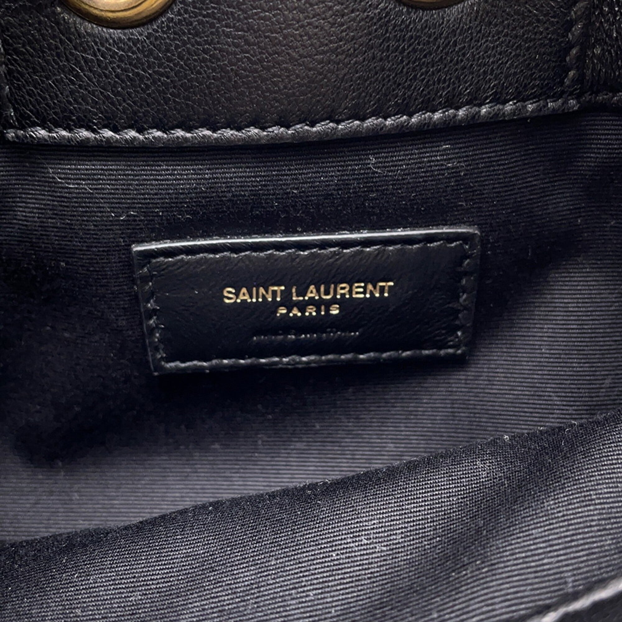 Saint Laurent Black Leather Handbag Shoulder Bag (Pre-Owned)