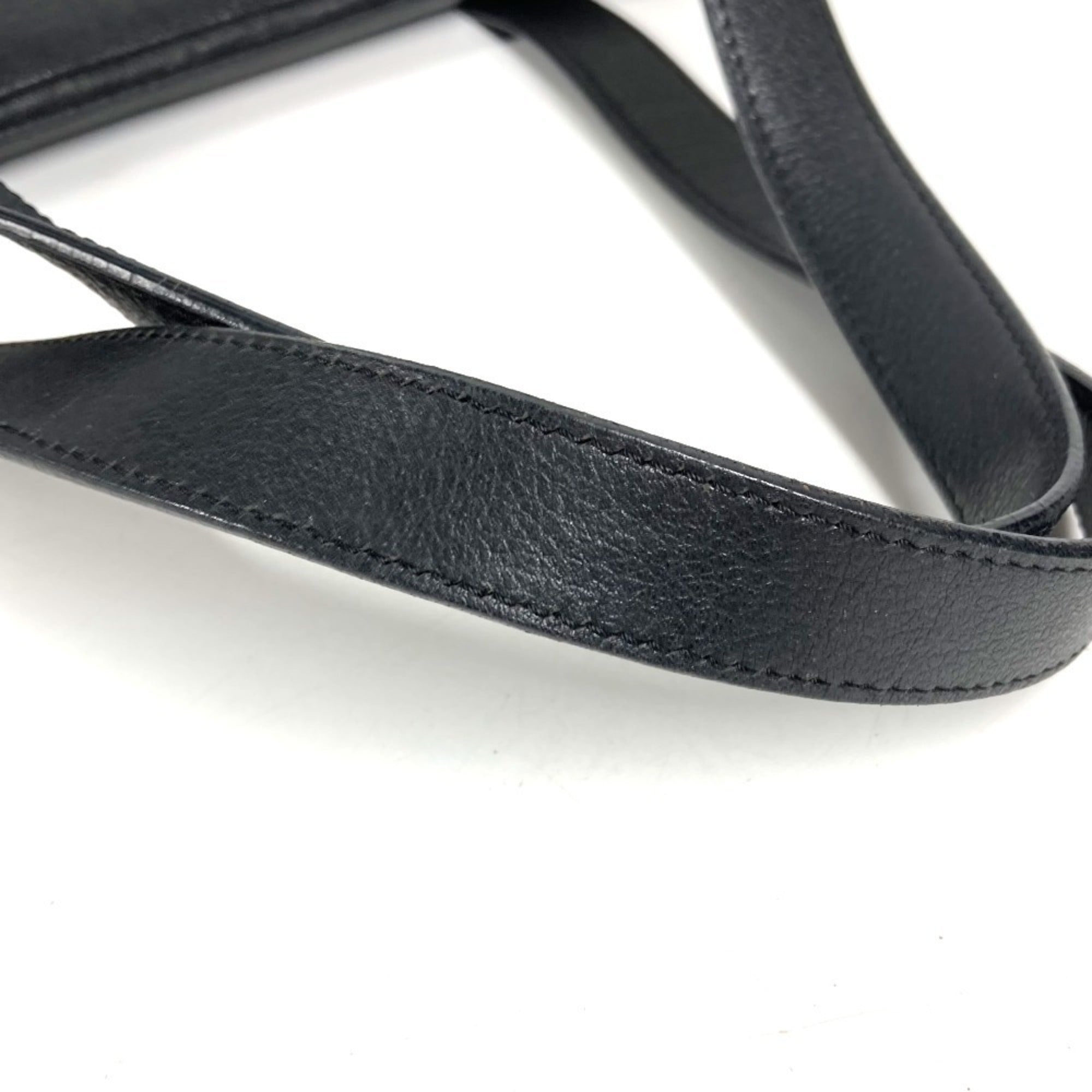 Bvlgari Black Leather Shoulder Bag Tote Bag (Pre-Owned)