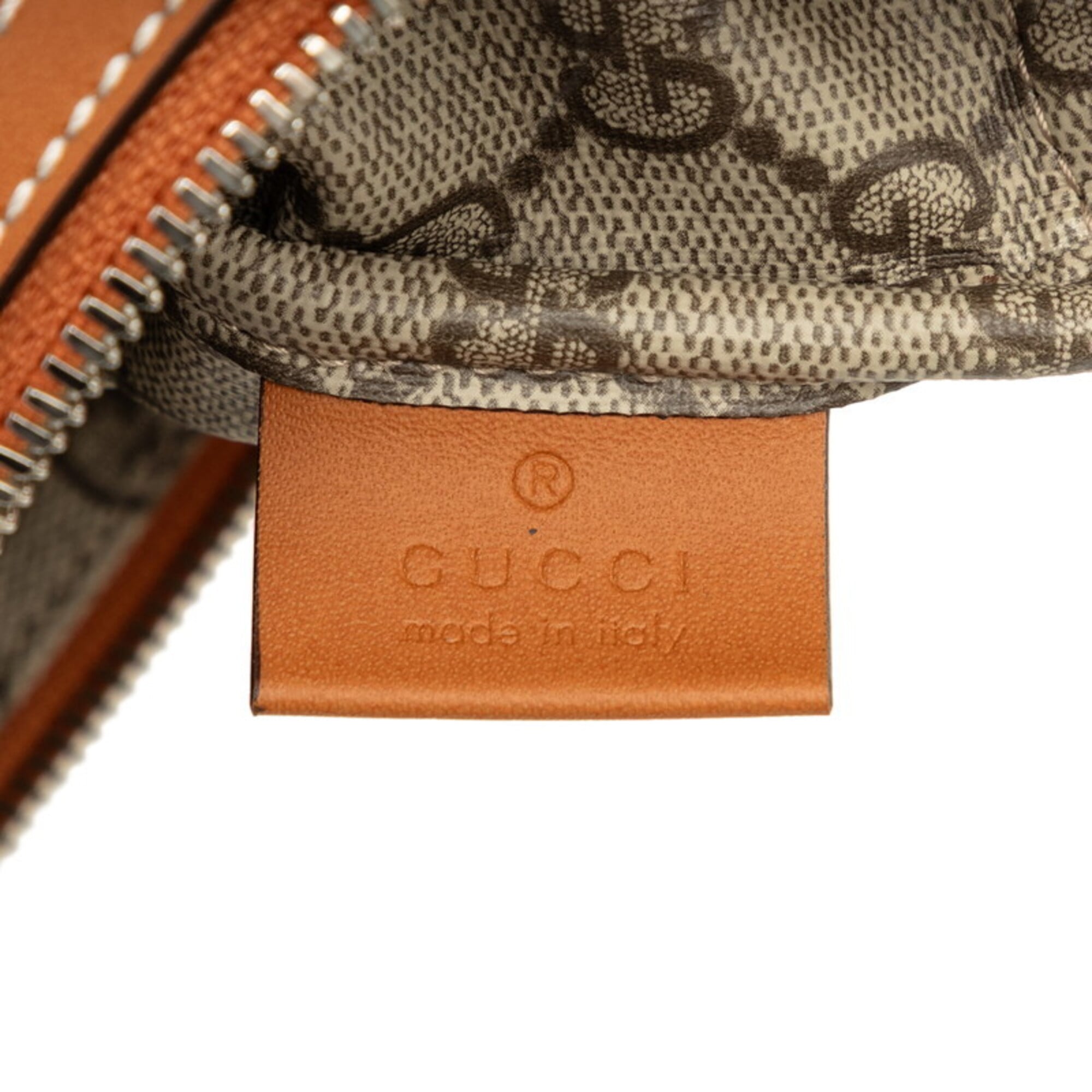 Gucci Beige Brown Gg Supreme Clutch Bag Handbag Pouch (Pre-Owned)