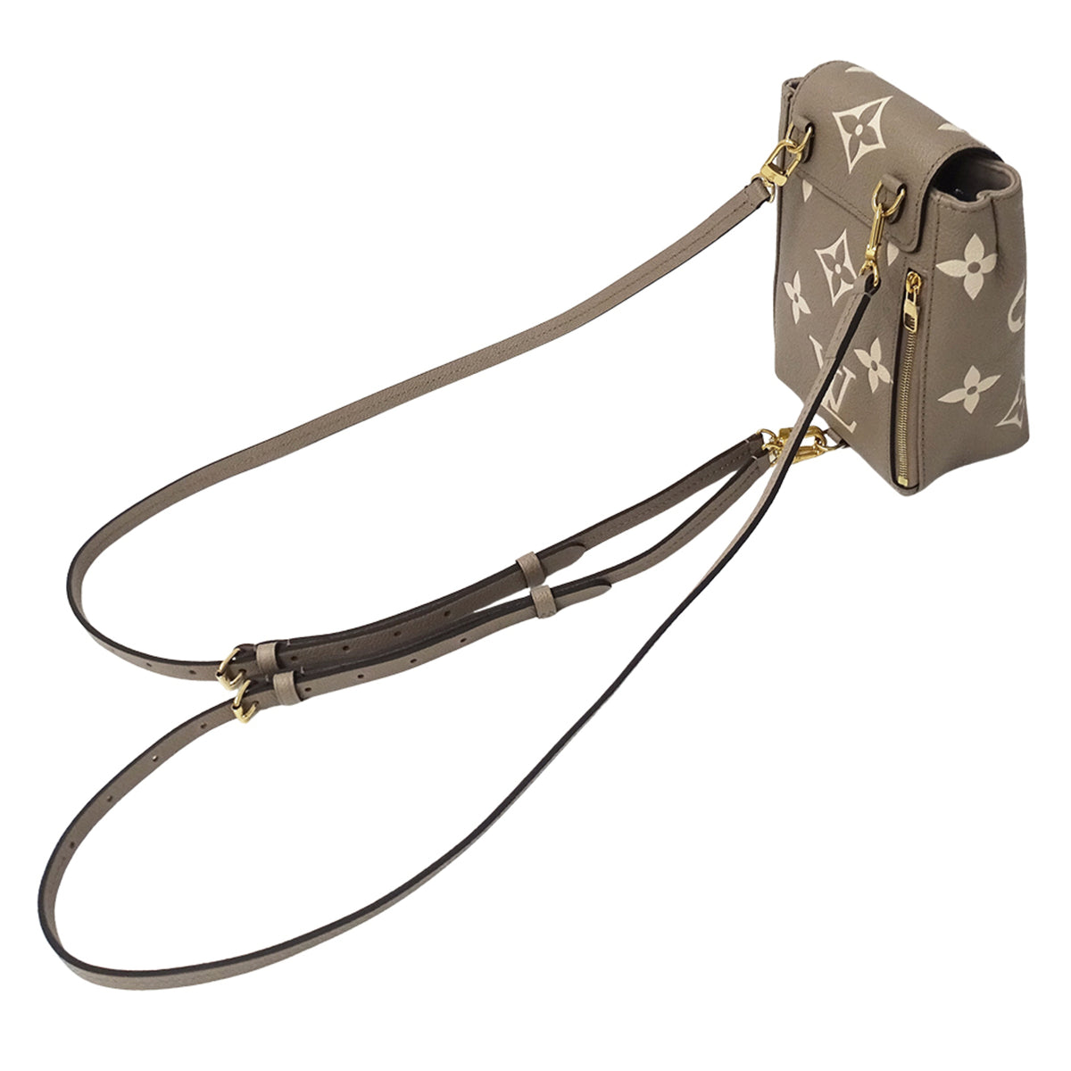 Louis Vuitton Beige Bicolor Monogram Empreinte Handbag (Pre-Owned)
