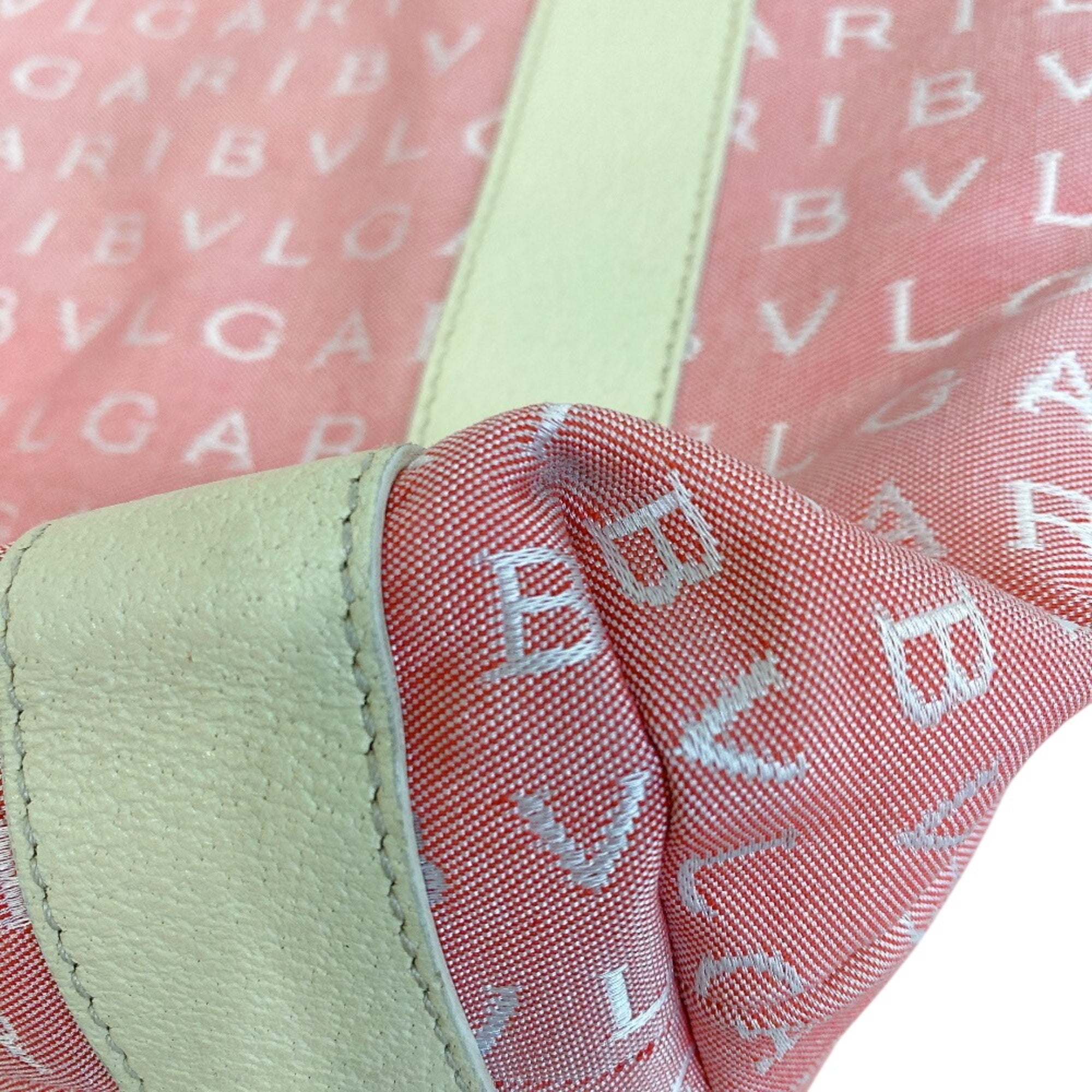 Bvlgari Pink Canvas Tote Bag (Pre-Owned)