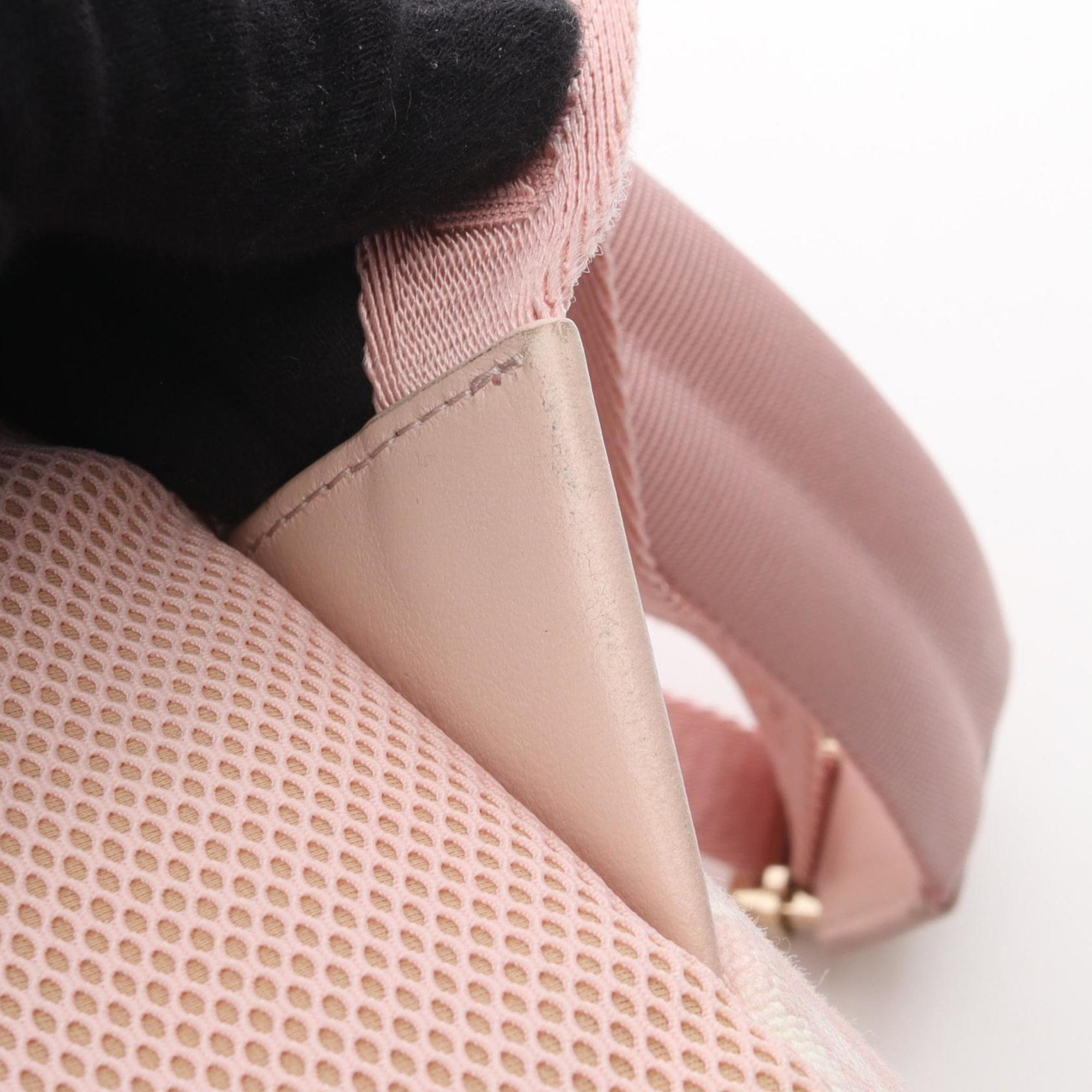 Christian Dior Pink Canvas Leather Backpack (Pre-Owned)