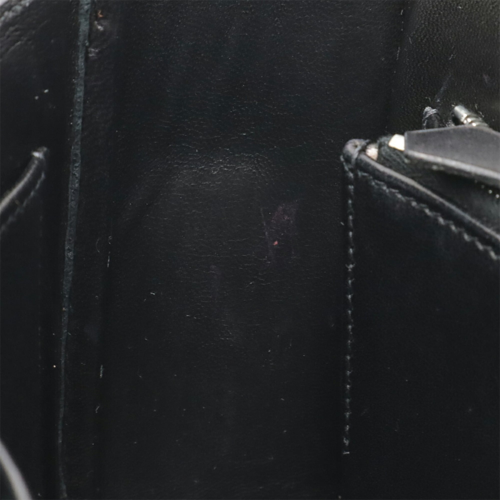 Hermes Black Box Calf Leather Shoulder Bag (Pre-Owned)